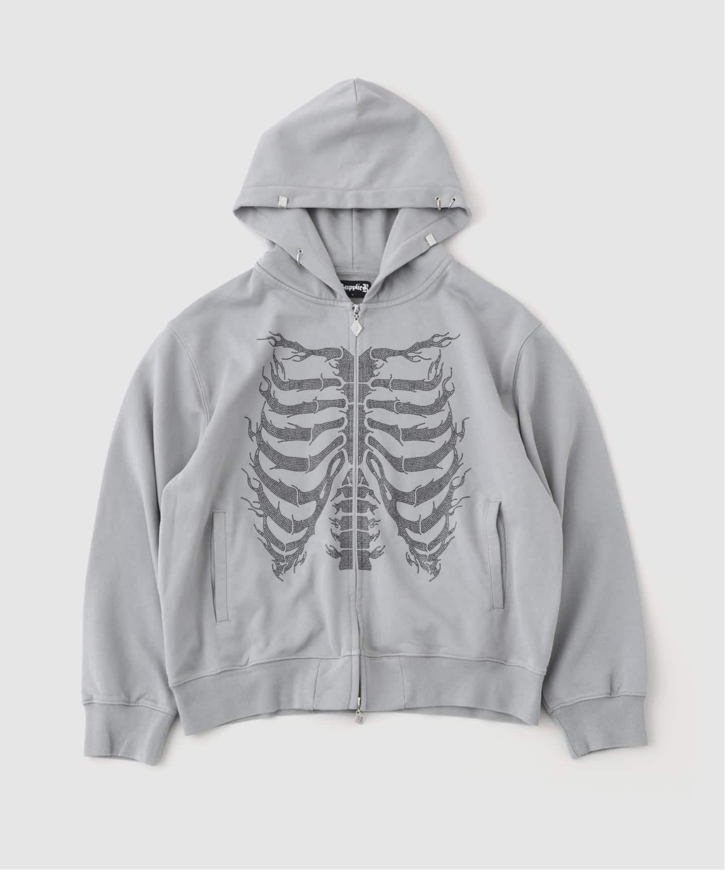 SUPPLIER / サプライヤー Fire Rhinestone Zip Hoodie（パーカー