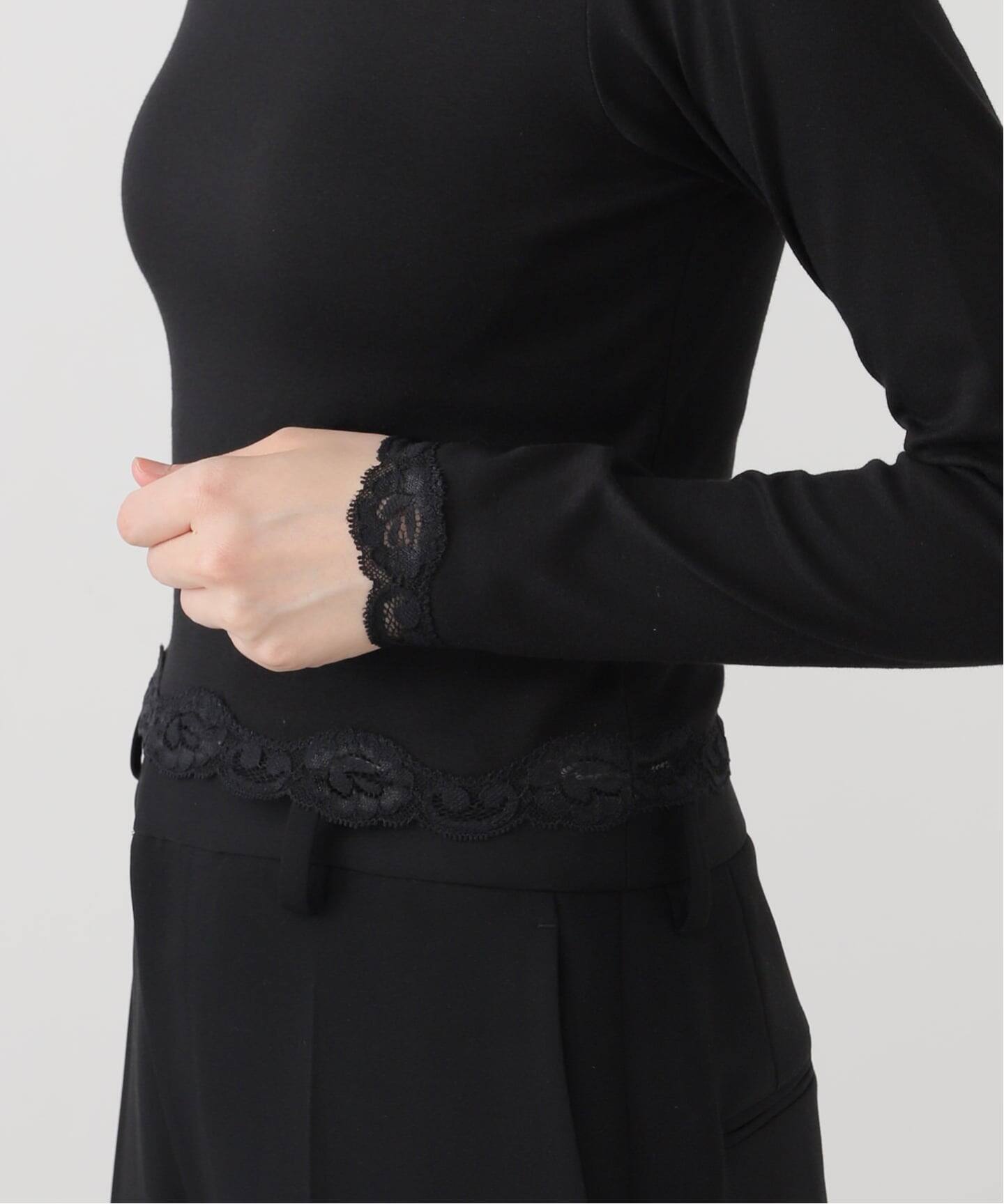 EDIT.FOR Lulu レーストリム　ハイネックトップ EDIT.FOR LULU｜《追加》レーストリムハイネックトップ