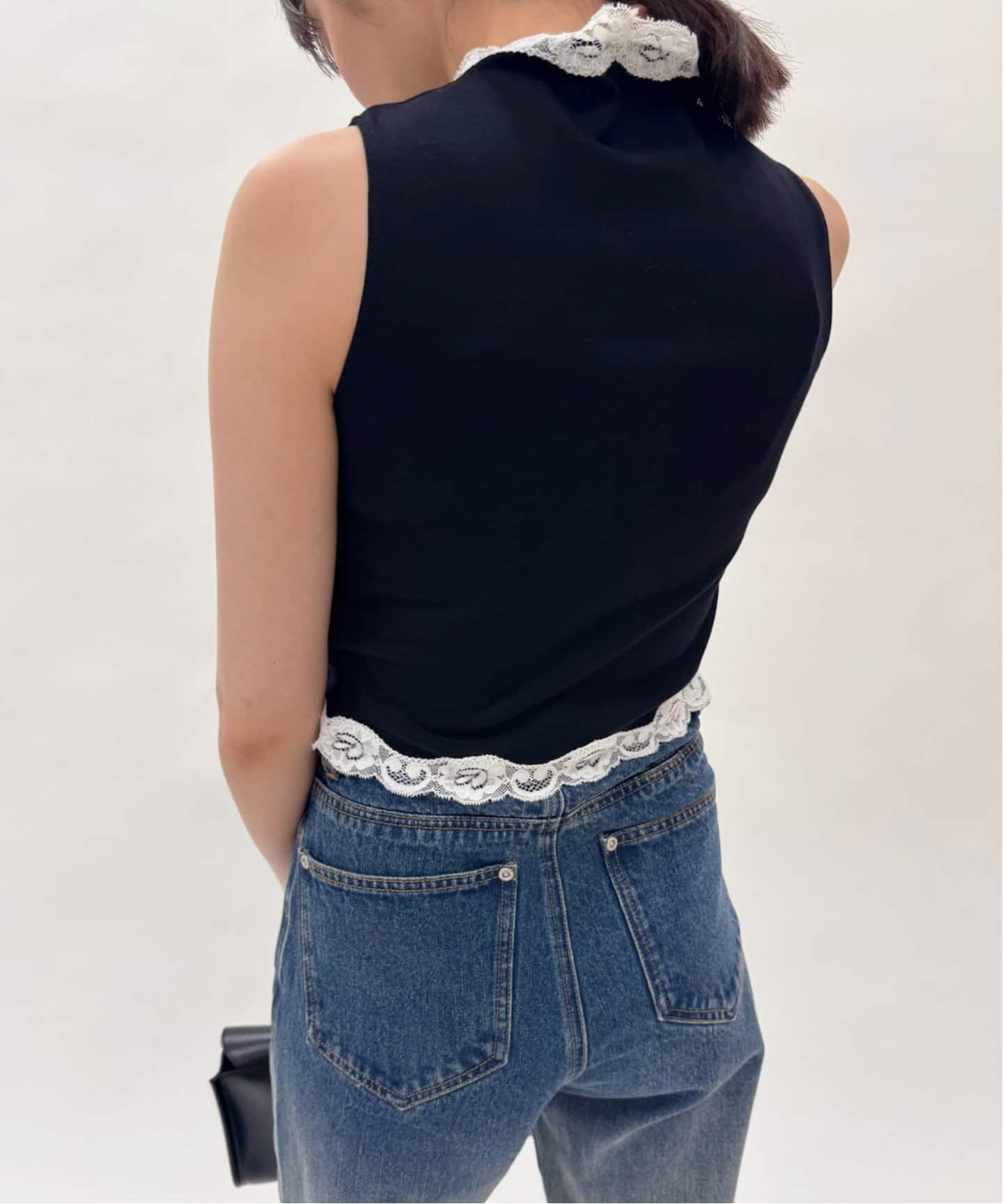 レーストリムノースリーブトップ（Tシャツ／カットソー）｜EDIT.FOR