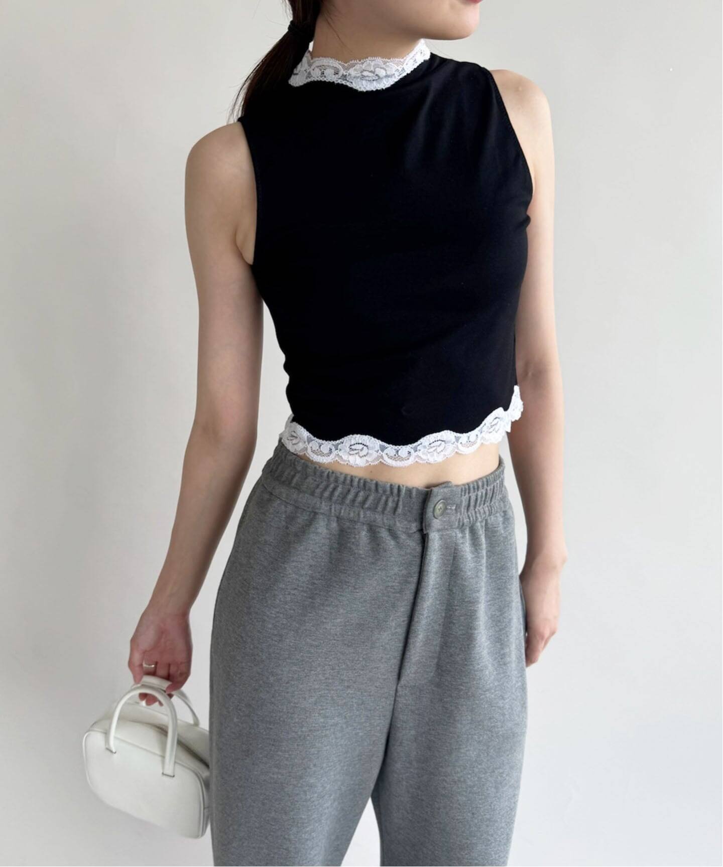 レーストリムノースリーブトップ（Tシャツ／カットソー）｜EDIT.FOR