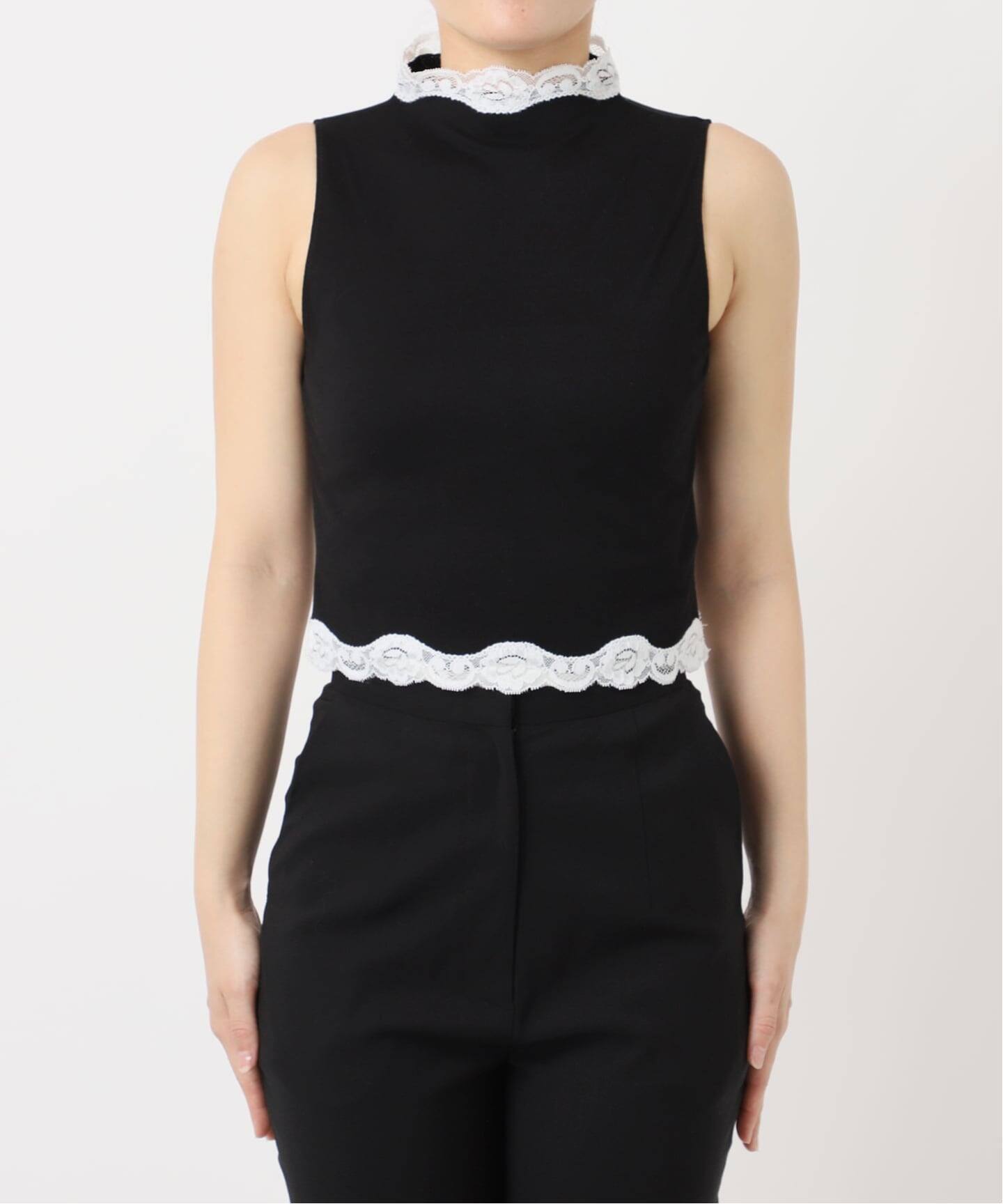 レーストリムノースリーブトップ（Tシャツ／カットソー）｜EDIT.FOR