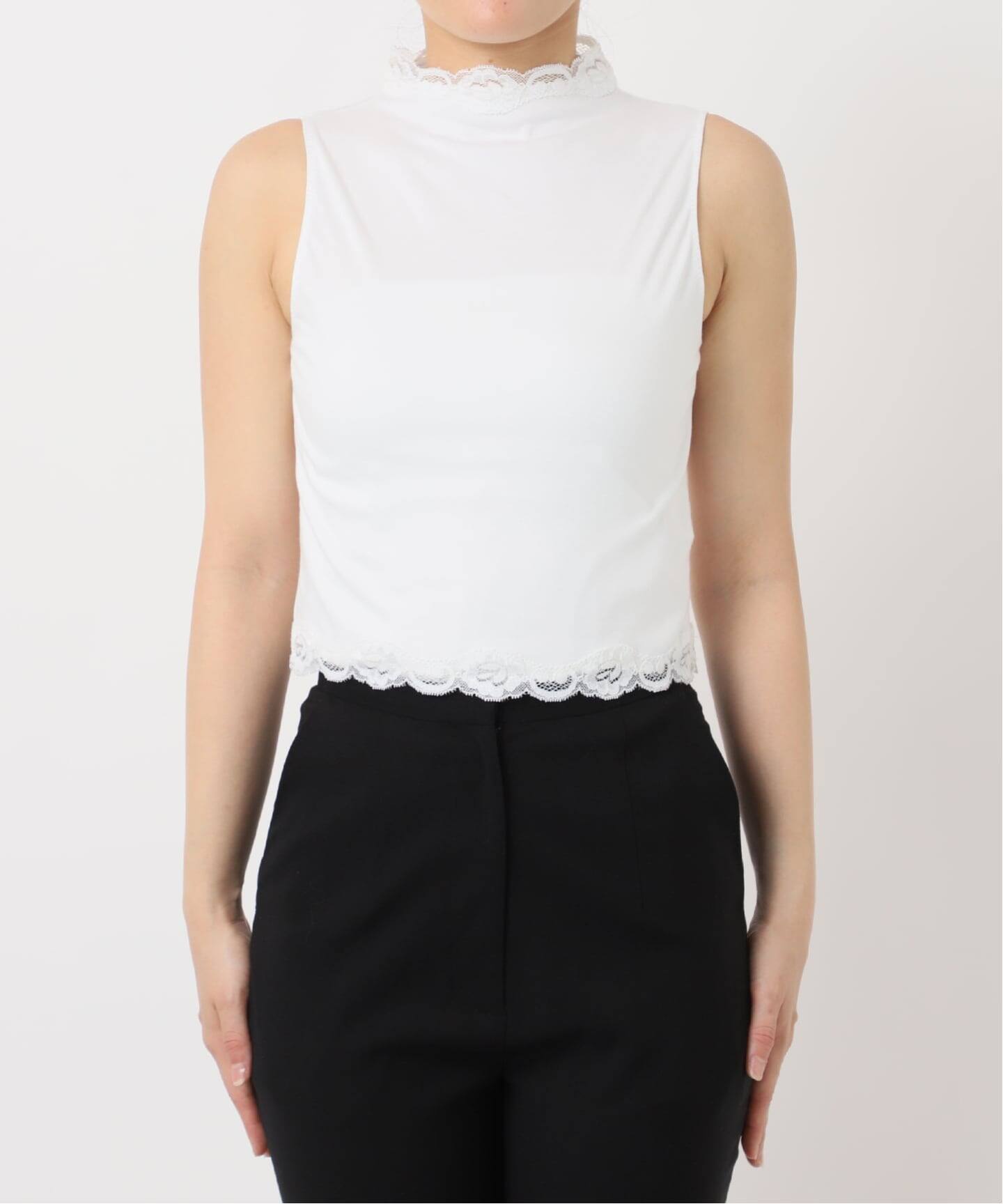 レーストリムノースリーブトップ（Tシャツ／カットソー）｜EDIT.FOR