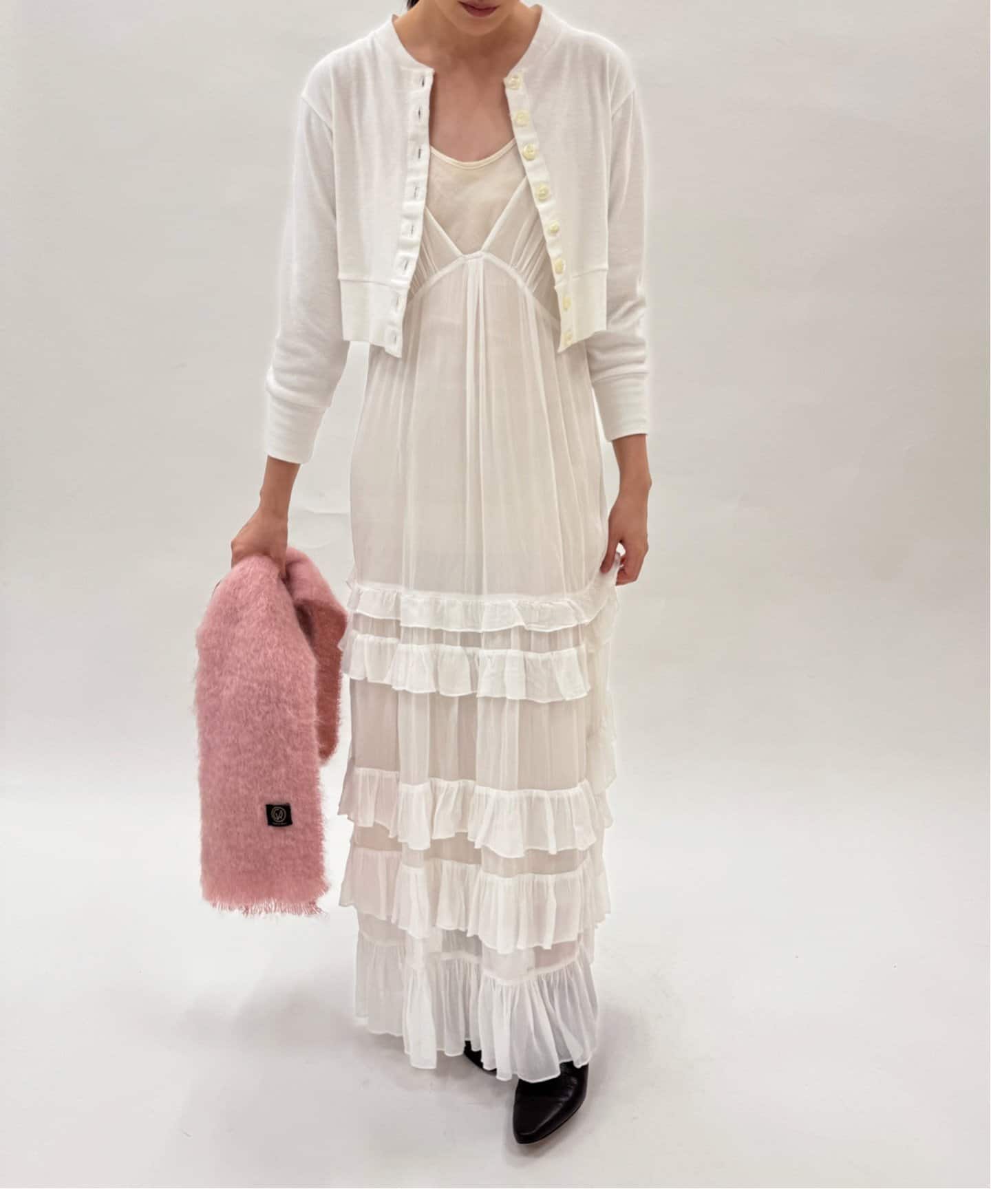 petit lulu カーディガンホワイト petit lulu cardigan?white