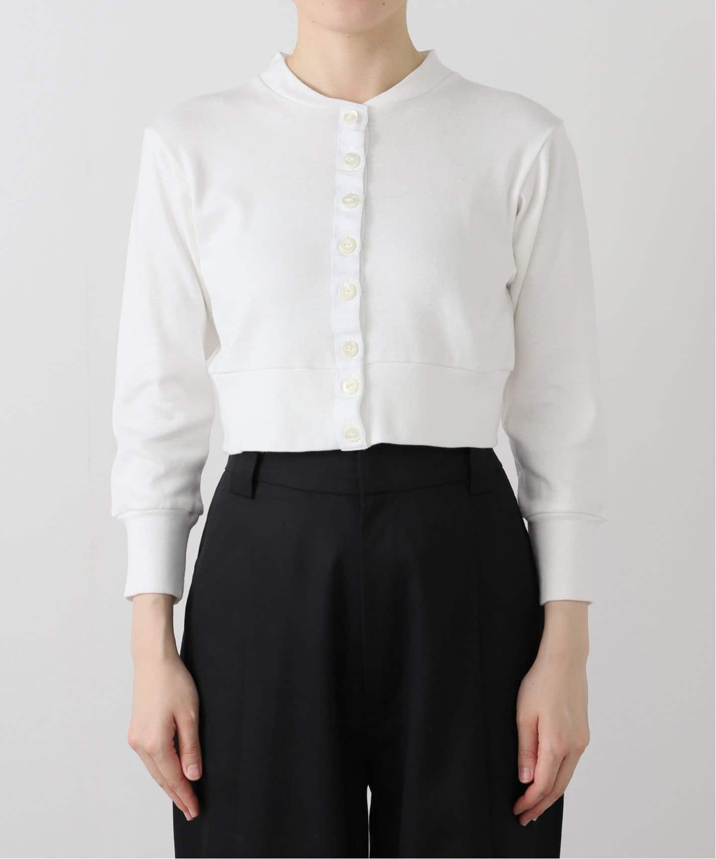 美品　エンフォルド　ドッキング　レイヤード　アンサンブル　カーデガン　ホワイト 美品 エンフォルド レイヤードトップス ドッキングカーディガン