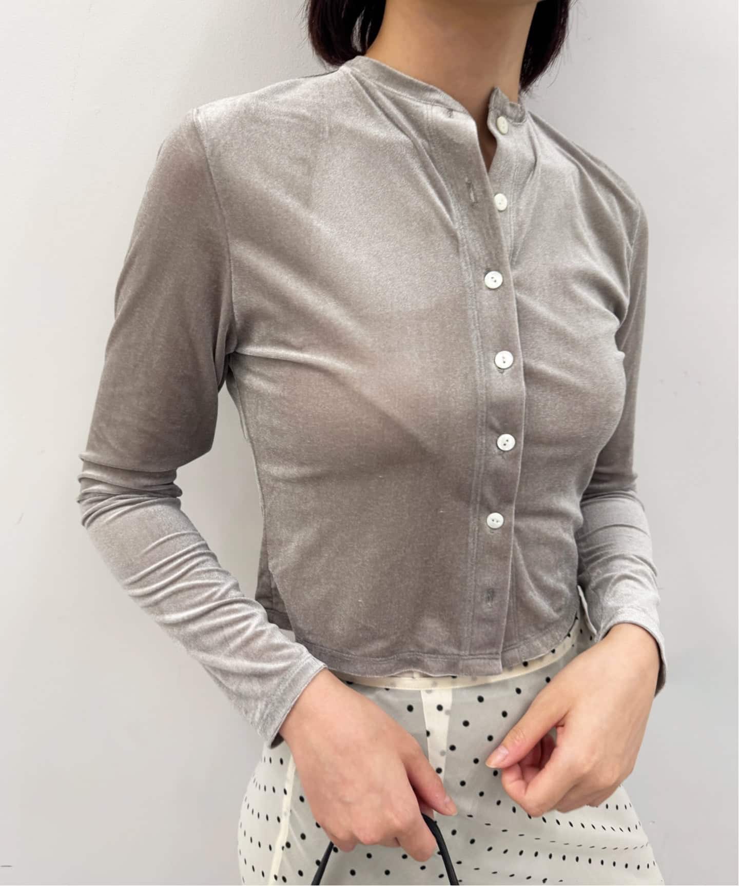 【新品・未使用】EDIT.FOR LULU シアーベロアカーディガン　ピンク EDIT. FOR LULU tシャツ シアーベロアカーディガン レディース