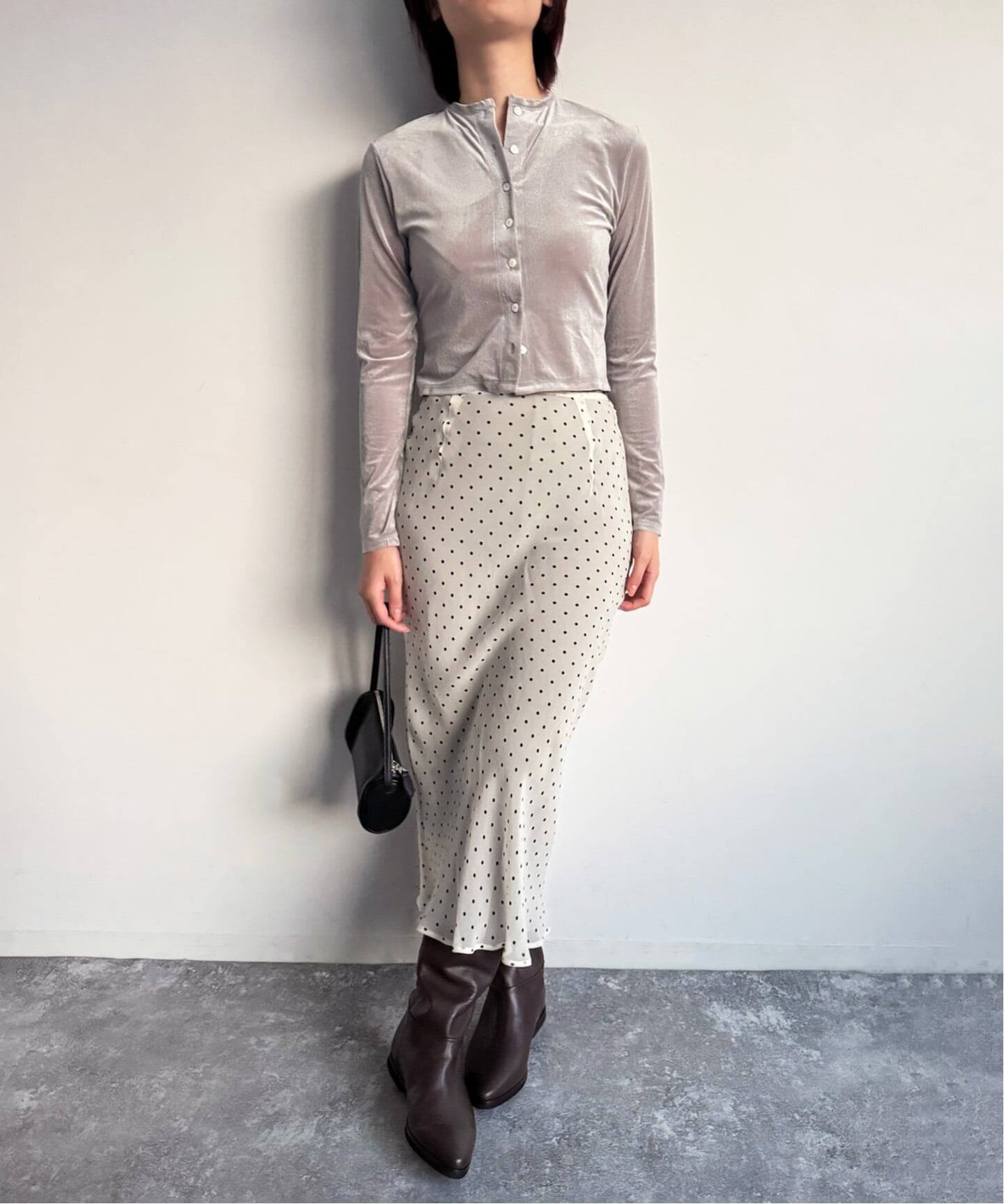 【新品・未使用】EDIT.FOR LULU シアーベロアカーディガン　ピンク シアーベロアカーディガン（カーディガン）｜EDIT.FOR LULU