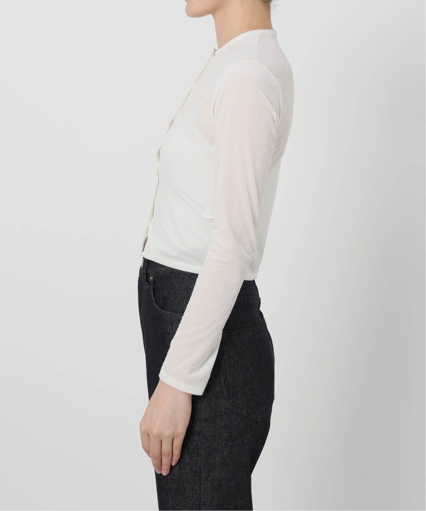 【新品・未使用】EDIT.FOR LULU シアーベロアカーディガン　ピンク シアーベロアカーディガン（カーディガン）｜EDIT.FOR LULU