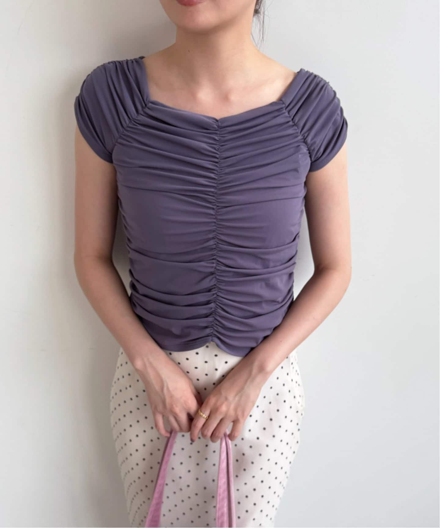 「EDIT. FOR LULU」 半袖カットソー FREE ブラック レディース EDIT.FOR LULU｜エディット フォー ルルのTシャツ／カットソー