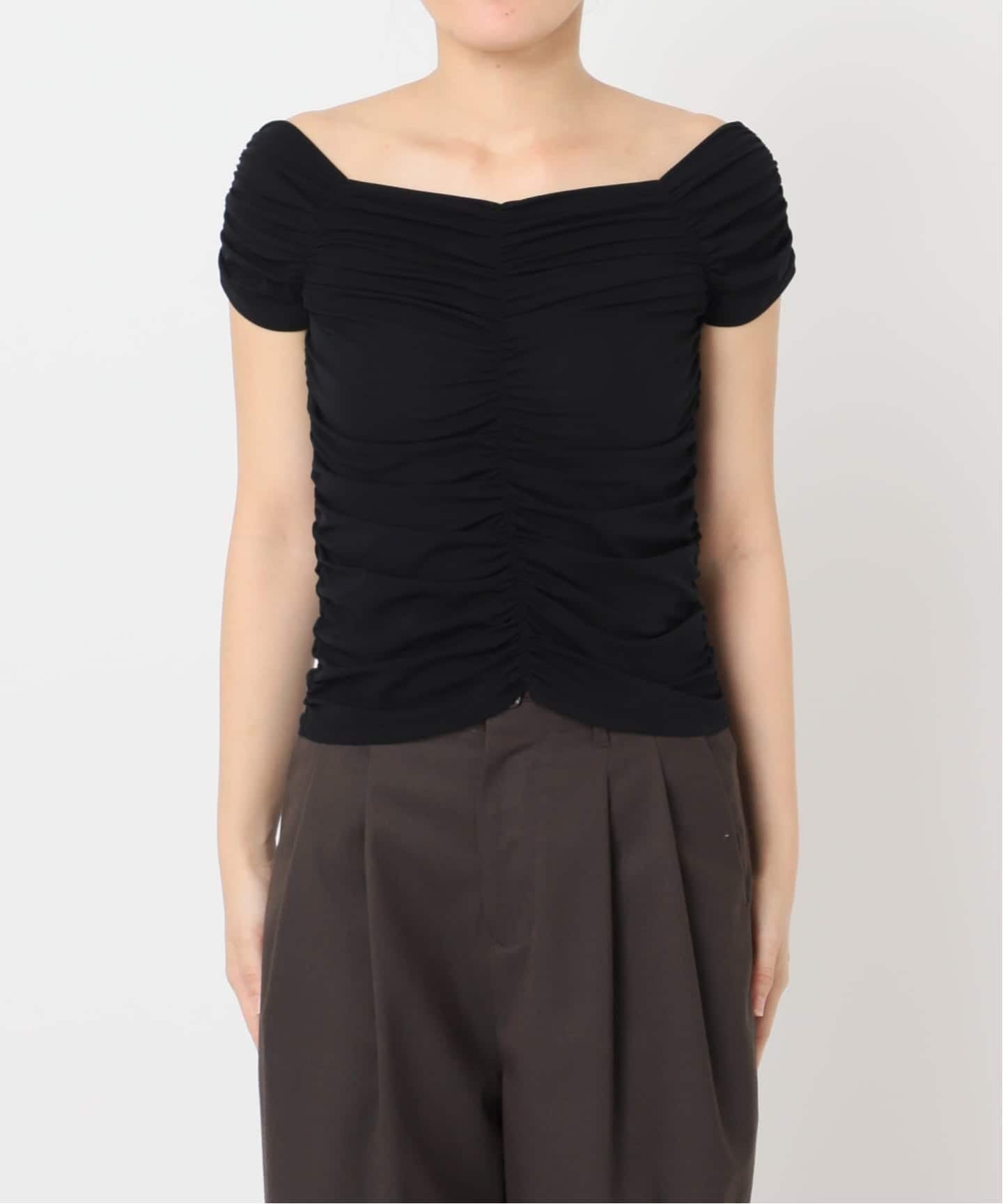 Gimaguasシャーリング シャツedit for lulu新品 追加》シャーリングブラウス（Tシャツ／カットソー）｜EDIT.FOR LULU