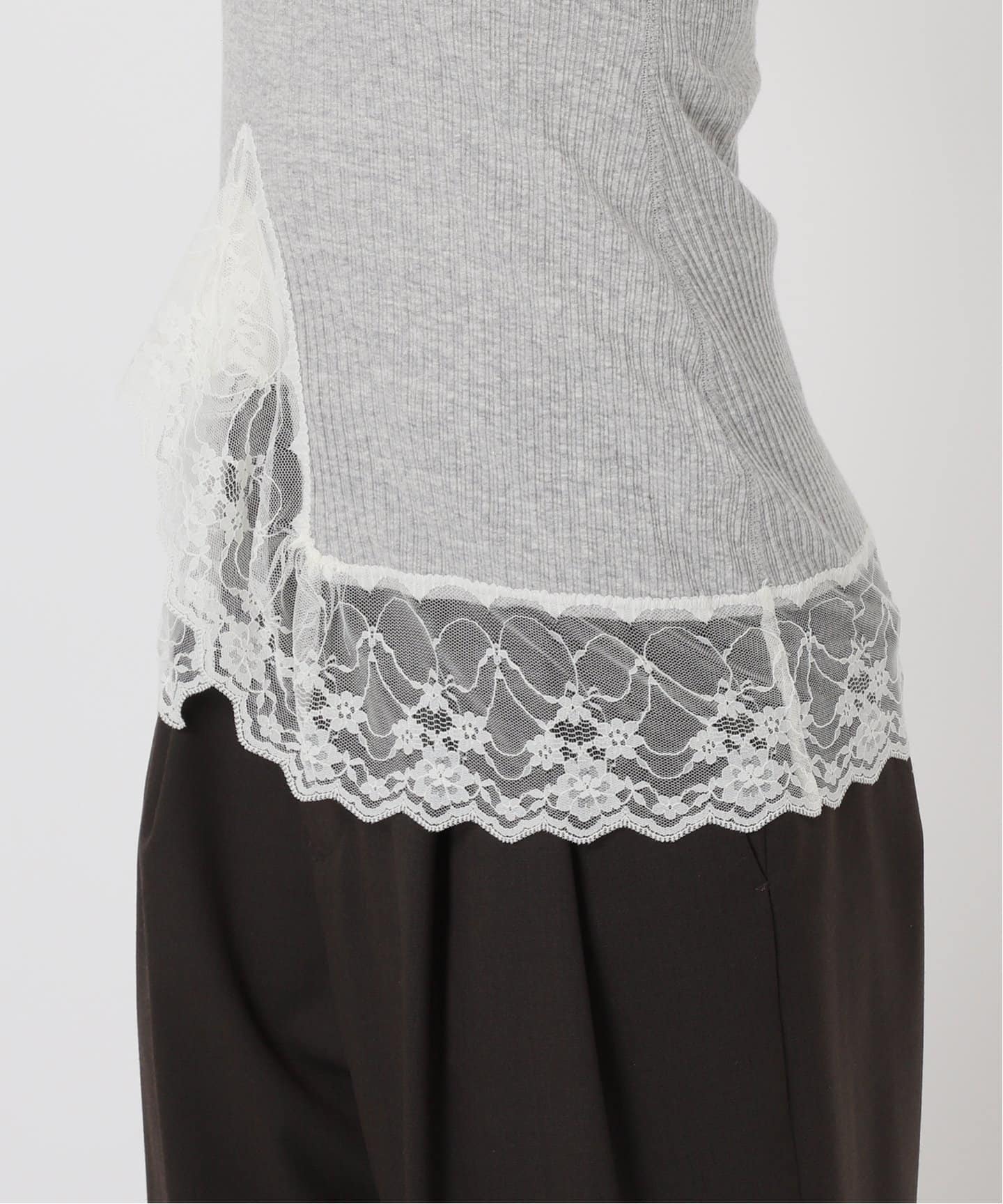 EDIT.FOR LULU - deco depuis 1985 レーストップス DECO dequis 1985/デコ・デ・ピュイ】HEMP COTTON CROPPED