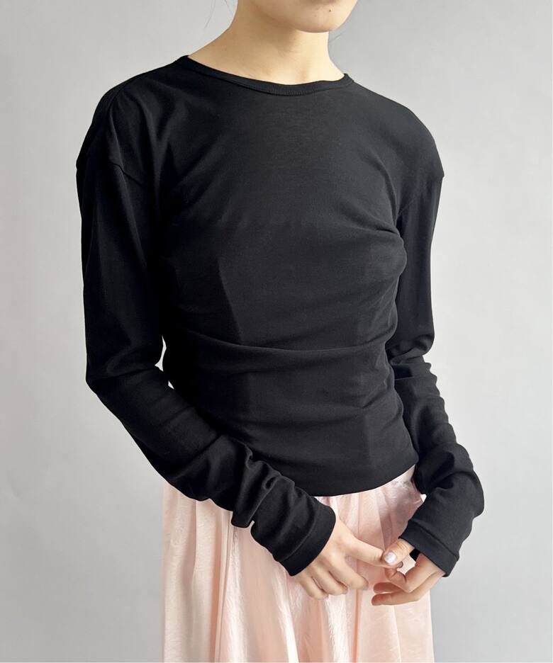 babaco/ババコ】Twisted Cotton Back Tied Long Sle（Tシャツ  