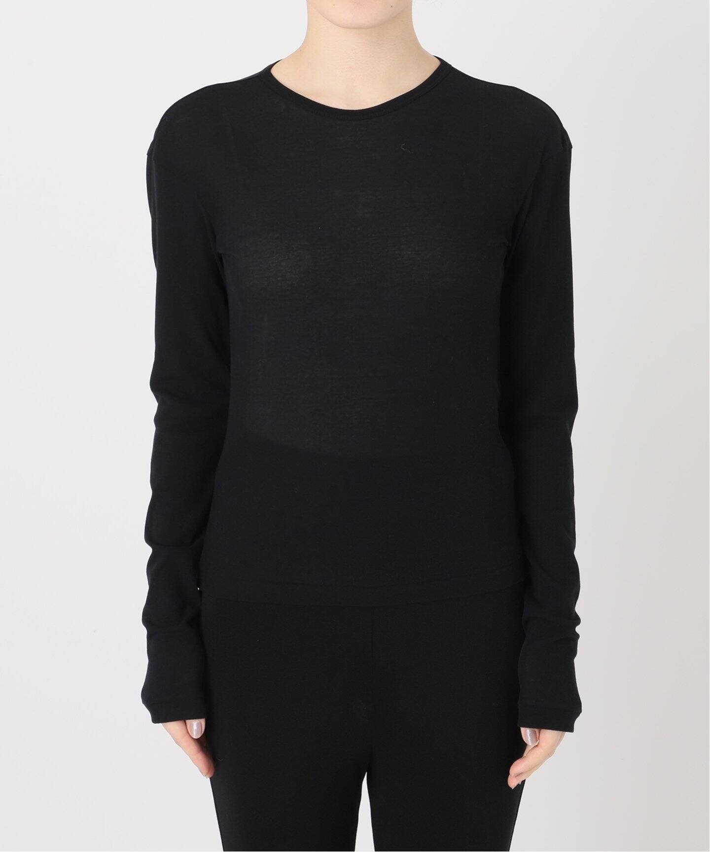 babaco/ババコ】Twisted Cotton Back Tied Long Sle（Tシャツ