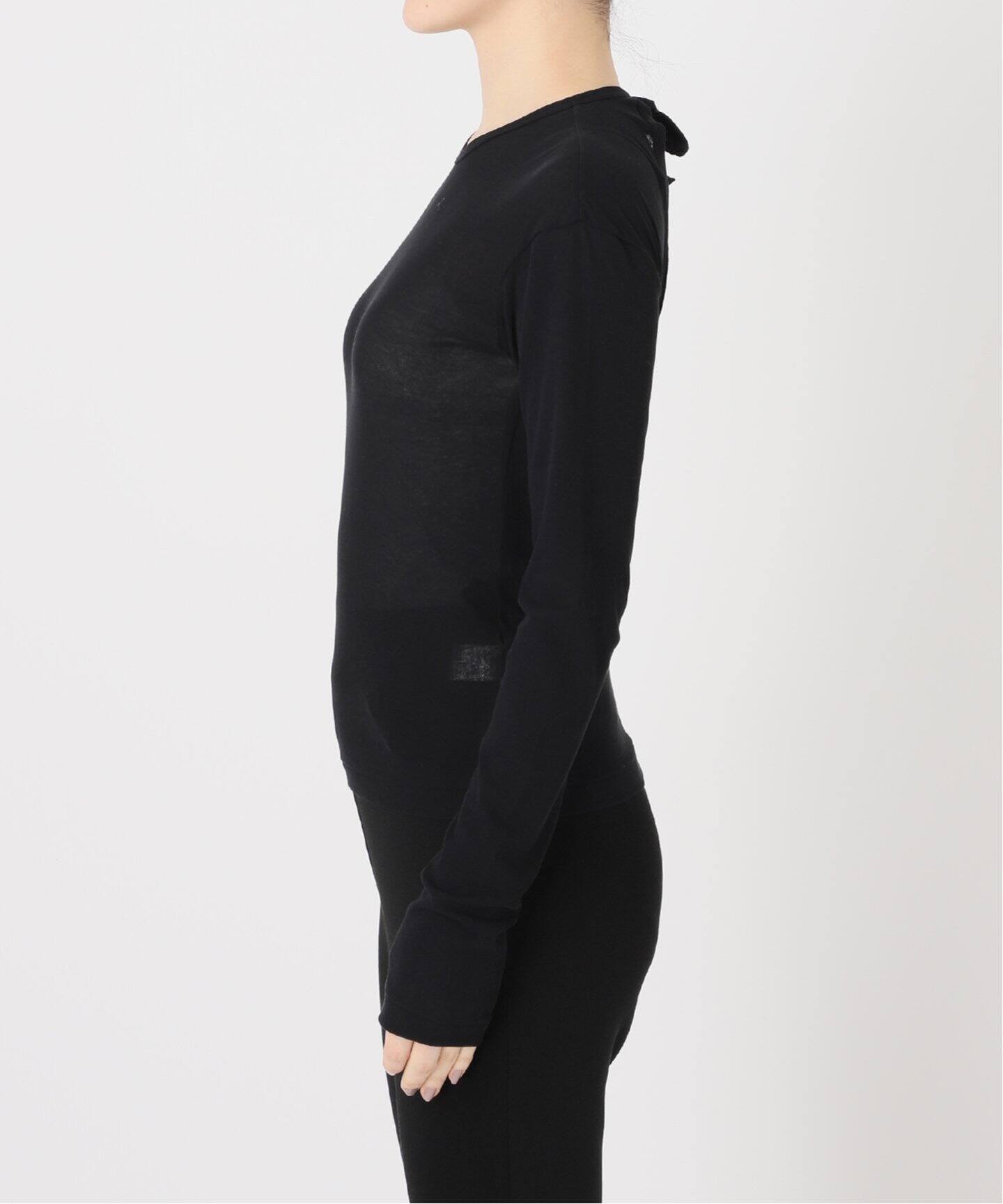 babaco/ババコ】Twisted Cotton Back Tied Long Sle（Tシャツ