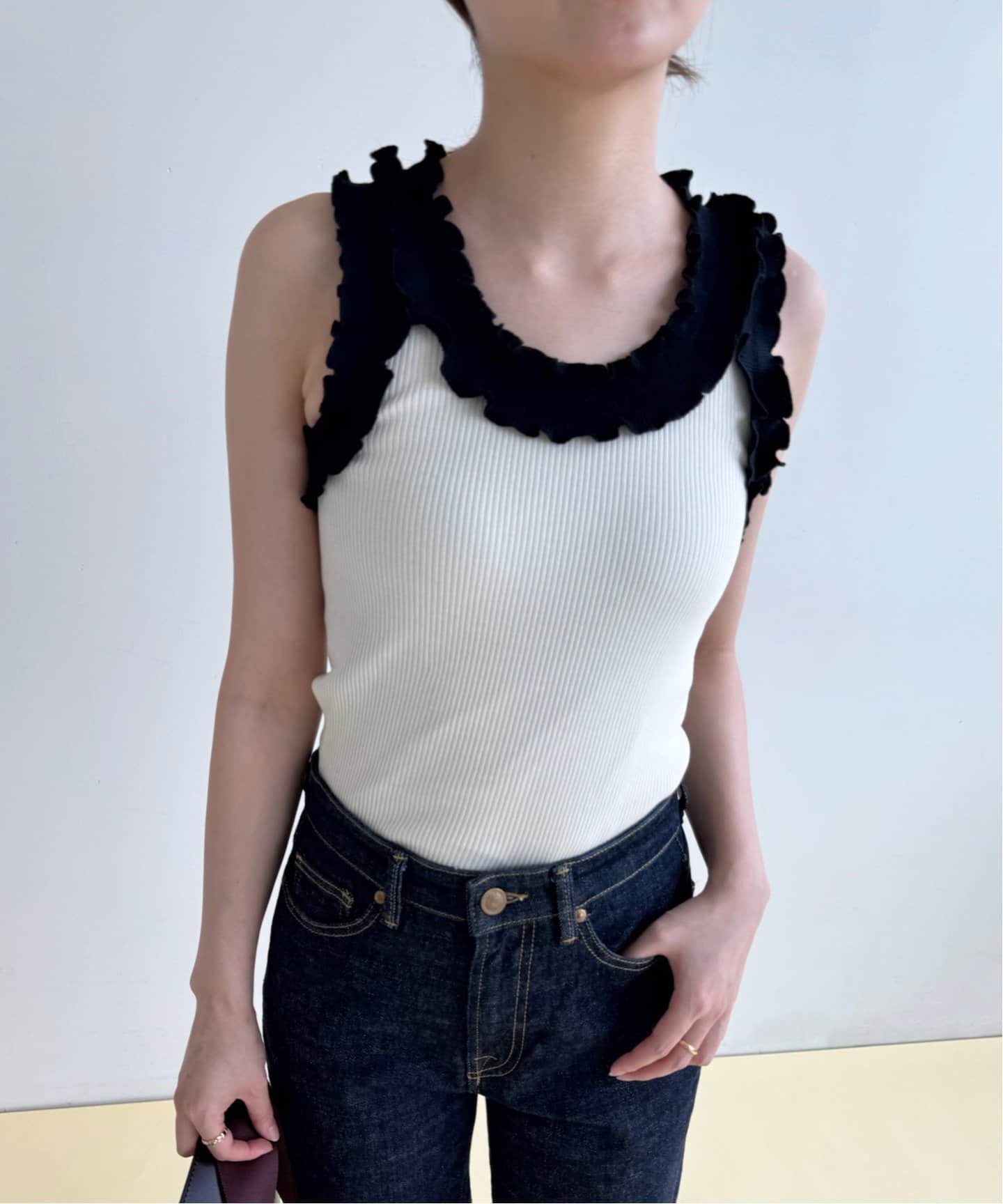 OPERA SPORT/オペラスポーツ】フリルタンクトップ（Tシャツ