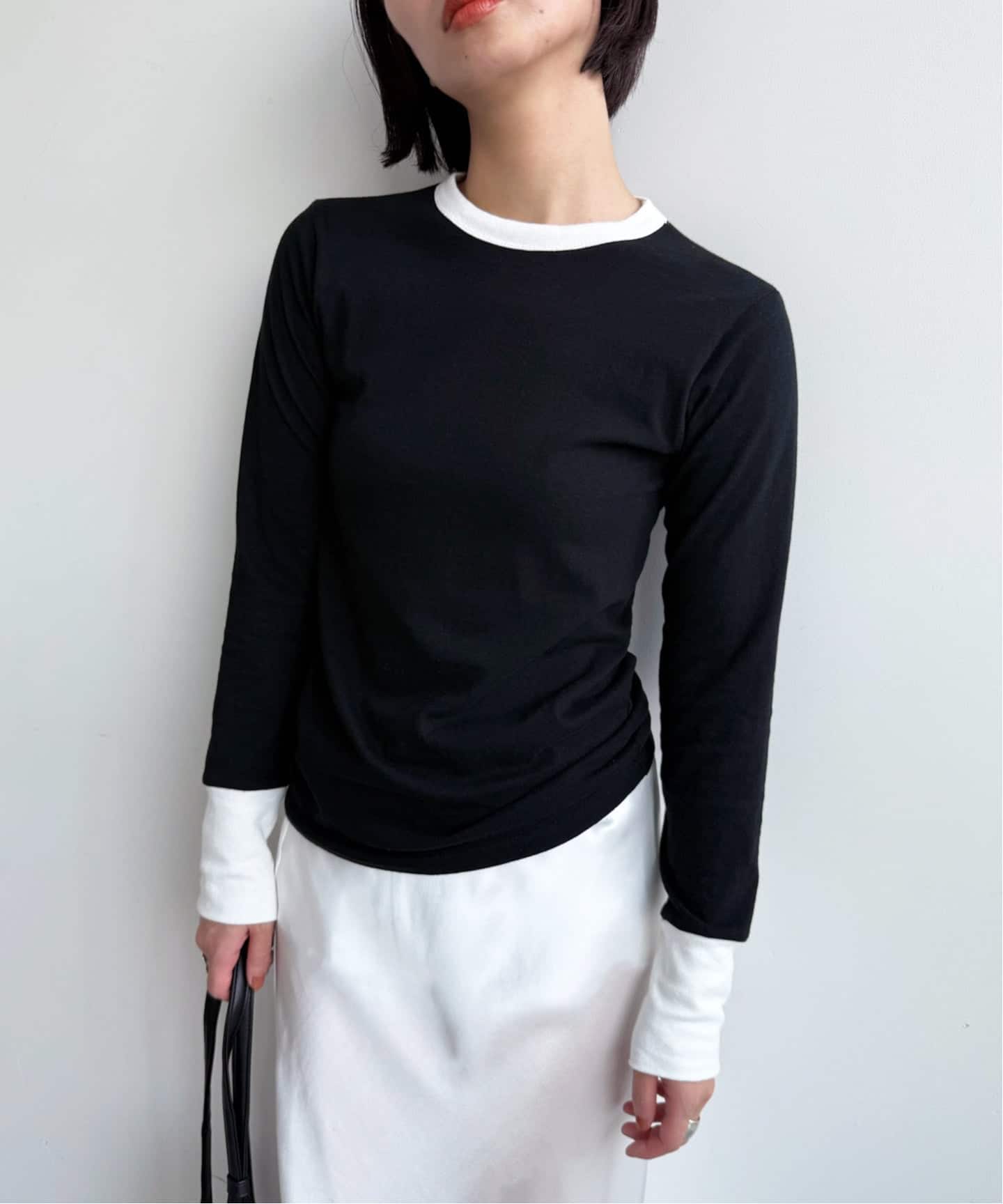 トップス EDIT.FOR LULU Color Blocked LS T-shirt fifi collection for LULU】trim LS tee（Tシャツ／カットソー