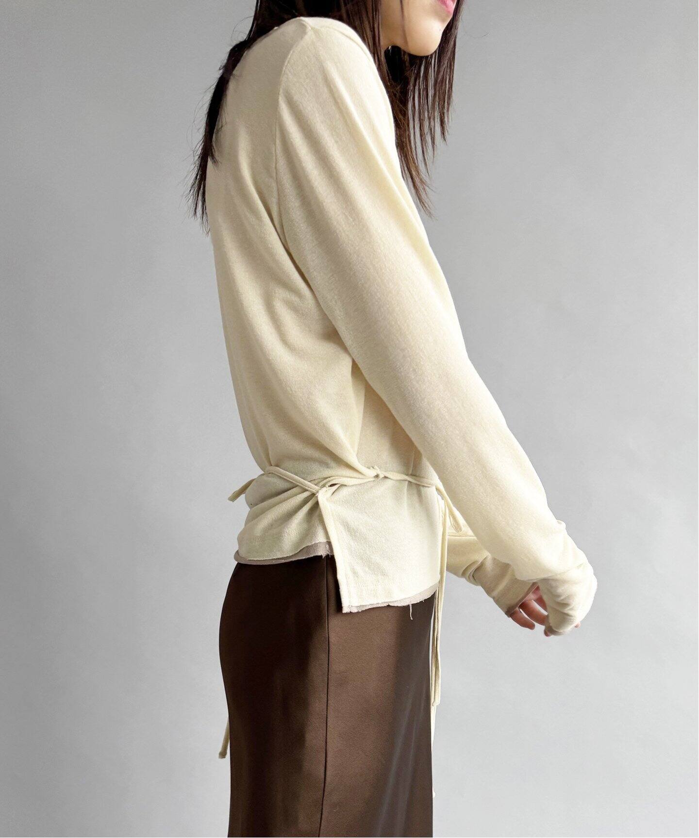VERSO/ヴェルソ】Color Blocked LS T-shirt（Tシャツ／カットソー 