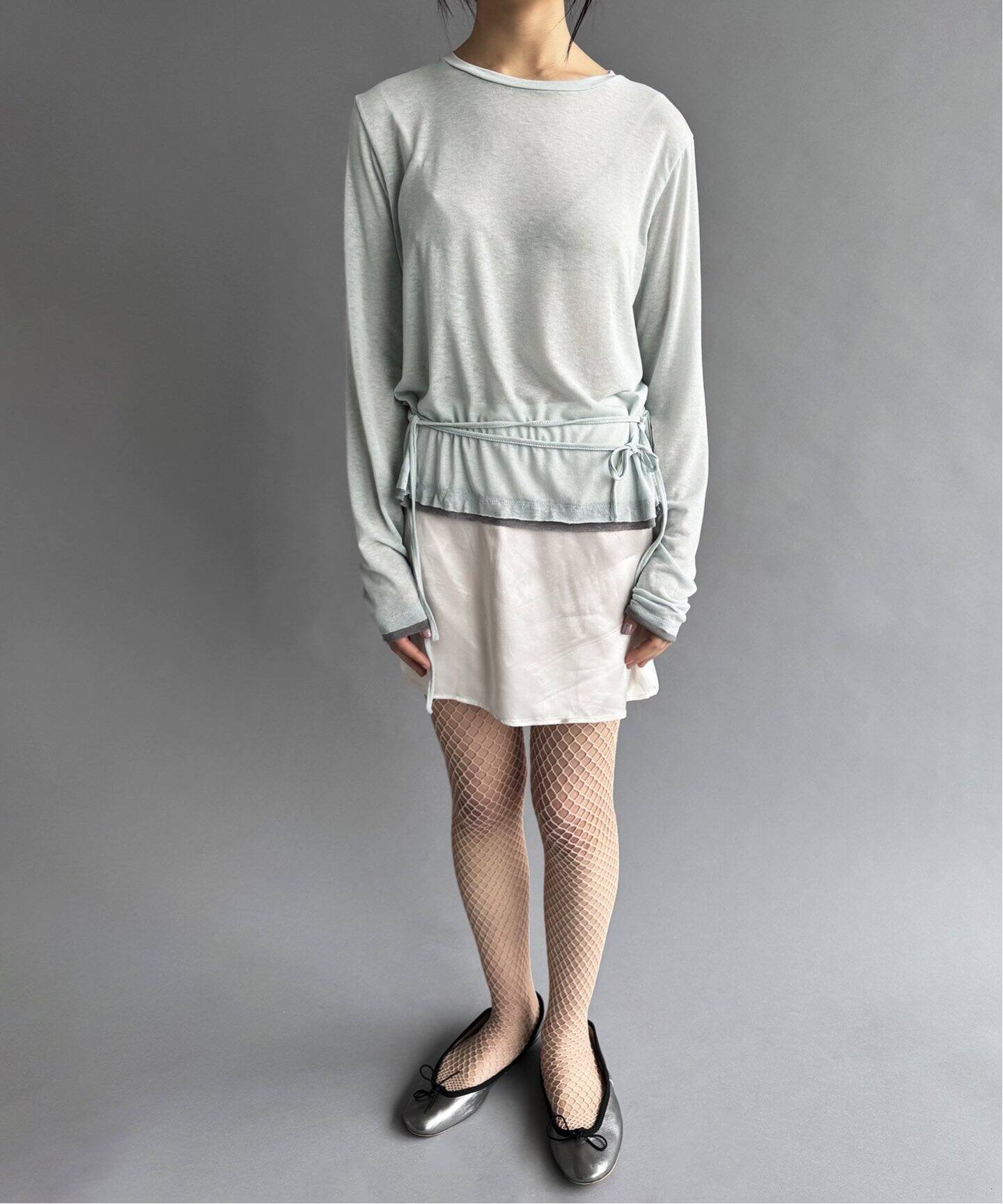 VERSO/ヴェルソ】Color Blocked LS T-shirt（Tシャツ／カットソー 