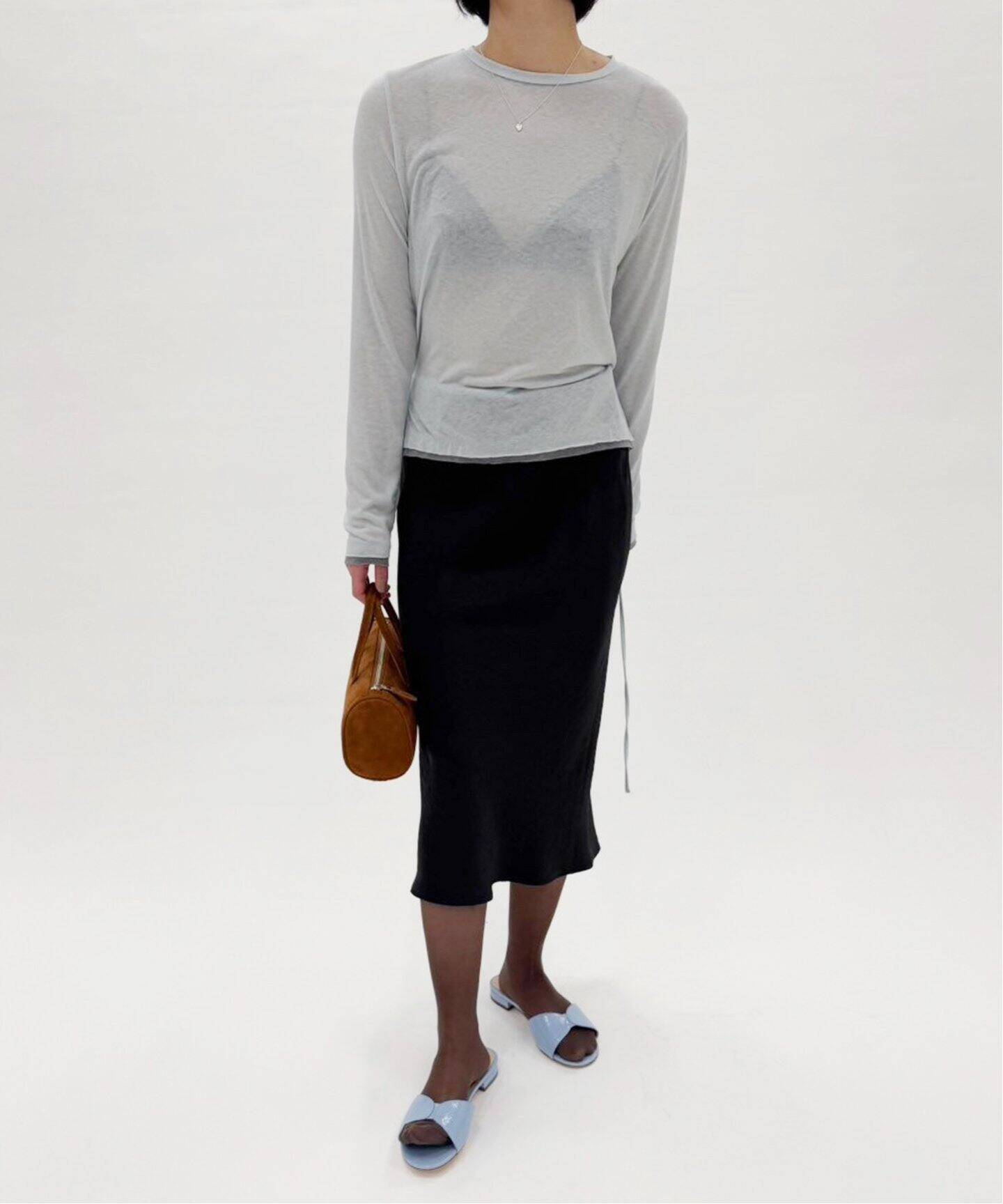 VERSO/ヴェルソ】Color Blocked LS T-shirt（Tシャツ／カットソー 