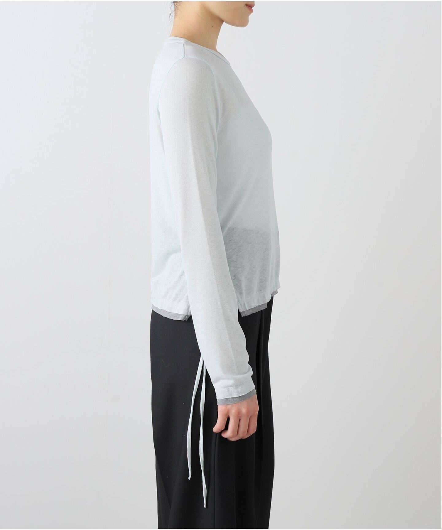 VERSO/ヴェルソ】Color Blocked LS T-shirt（Tシャツ／カットソー 