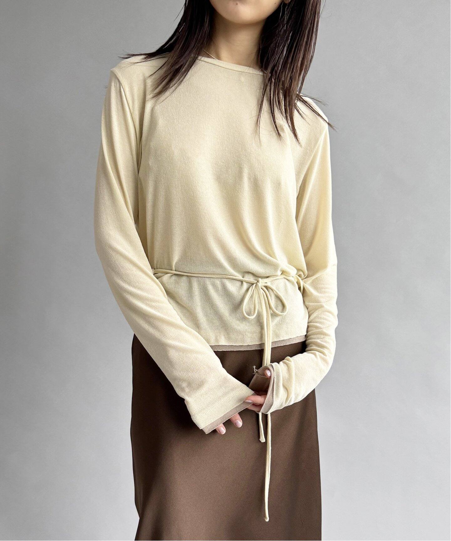 VERSO/ヴェルソ】Color Blocked LS T-shirt（Tシャツ／カットソー 