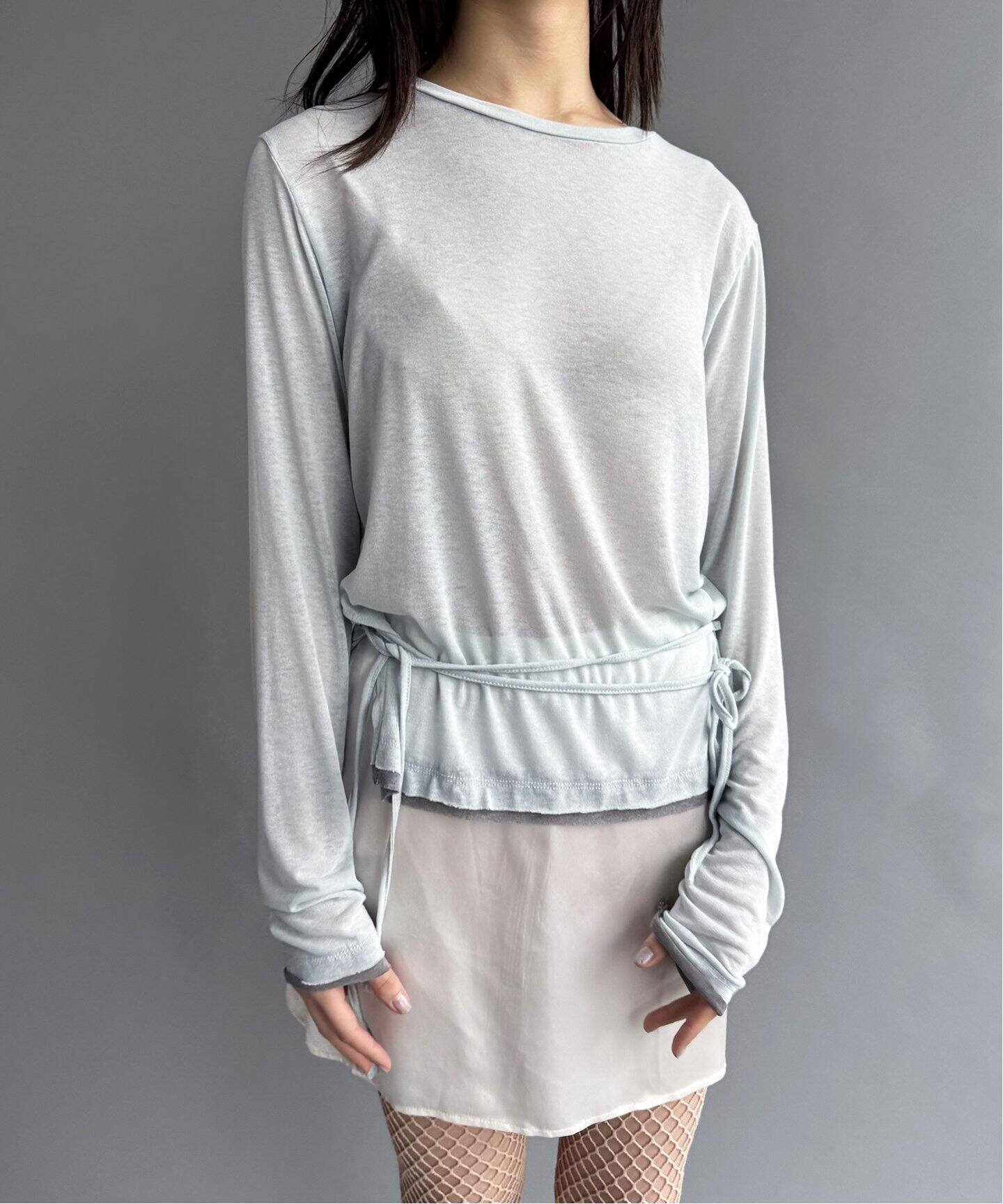 VERSO/ヴェルソ】Color Blocked LS T-shirt（Tシャツ／カットソー 