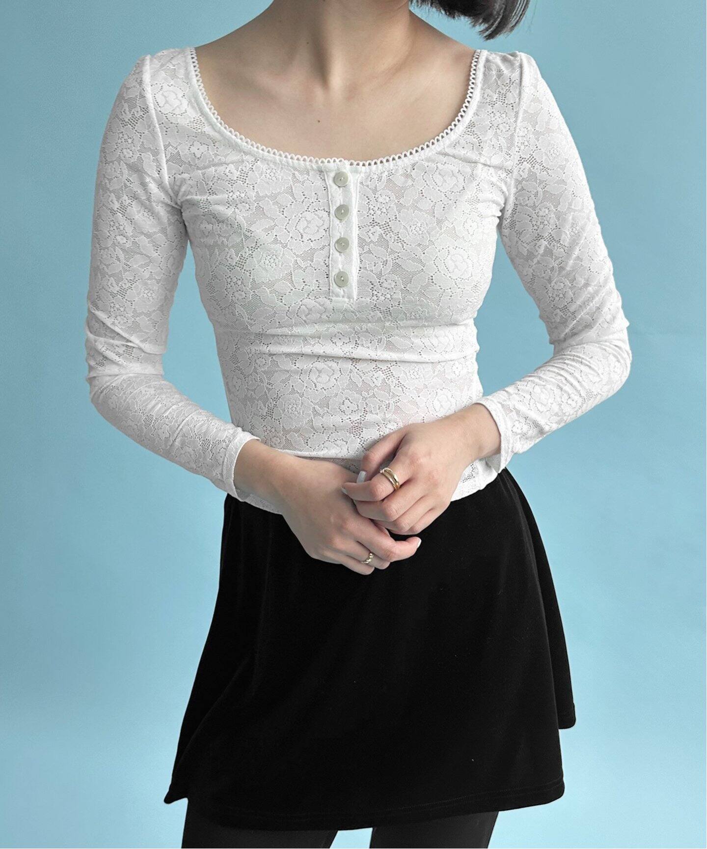 YUHAN WANG/ユハン ワン】floral ballet top (catwalk)（Tシャツ 
