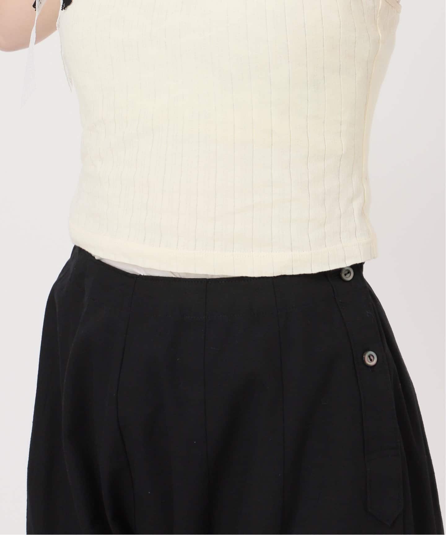 美品 Yuhan Wang ユハンワン ブルー リボン トップ　キャミ セール】【YUHAN WANG/ユハン ワン】lace lined camisole