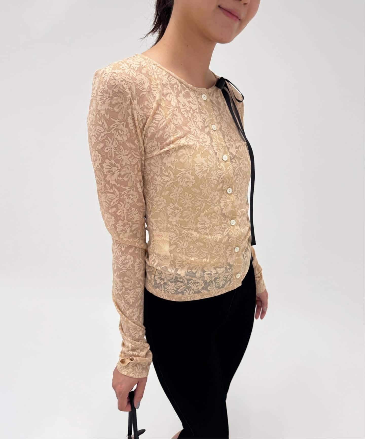 YUHAN WANG/ユハン ワン】floral jacquard cardigan（カーディガン