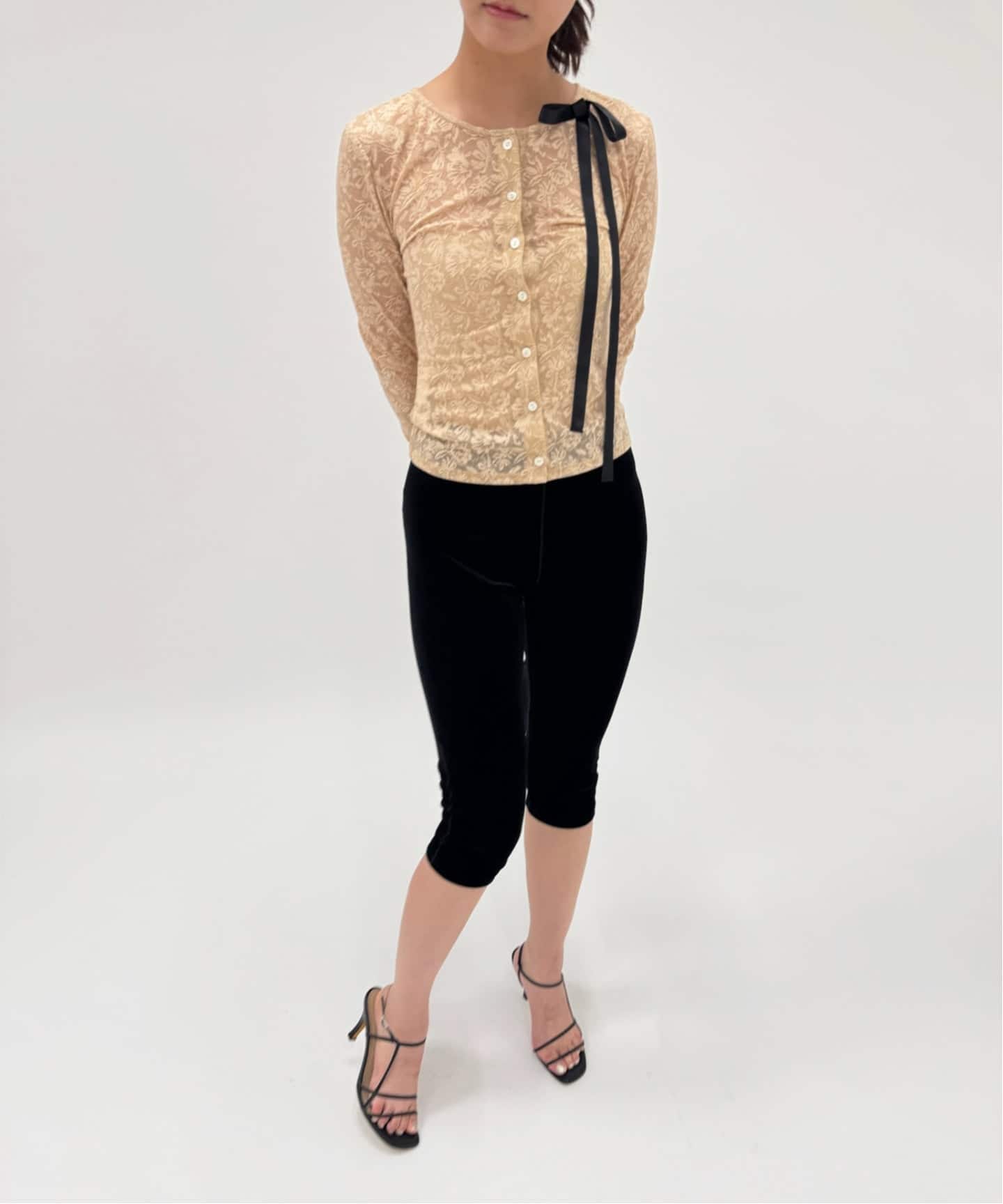 YUHAN WANG/ユハン ワン】floral jacquard cardigan（カーディガン