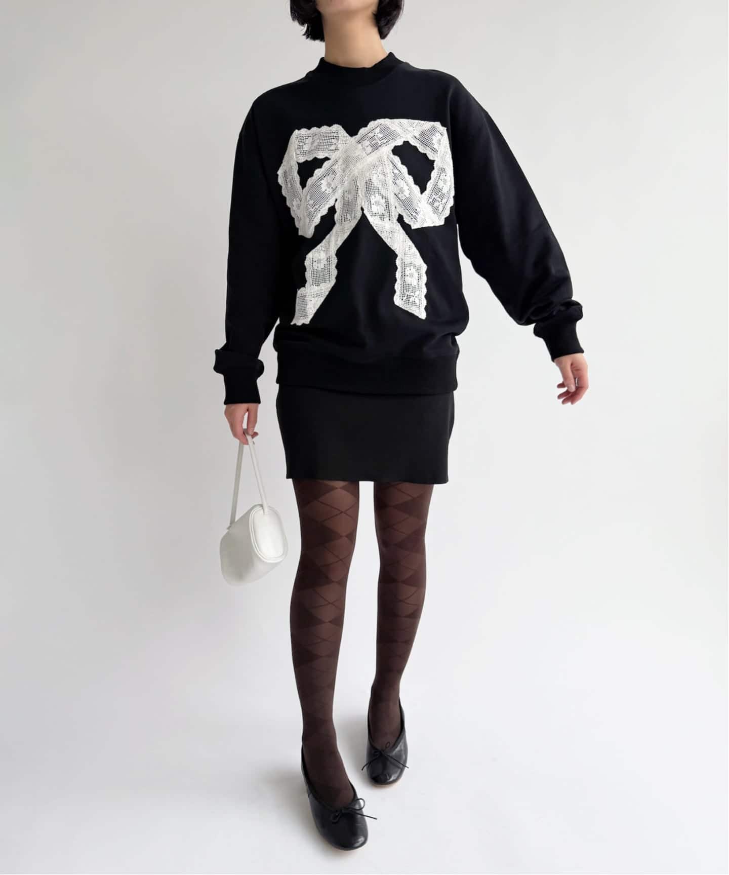 追加》【Yuhan Wang for LULU】lace bow sweatshirt（スウェット