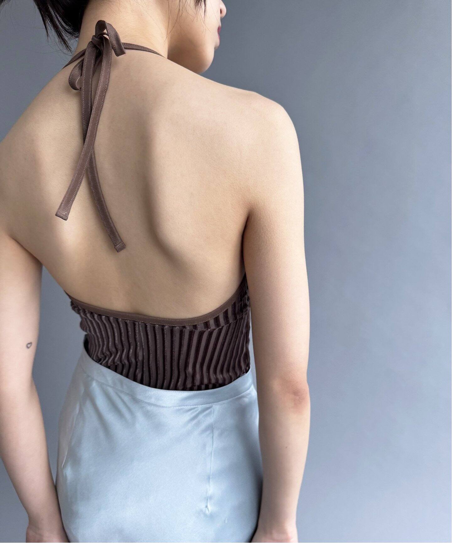 SIMONE WILD/シモーネ ワイルド】stripe bodysuit（Tシャツ 