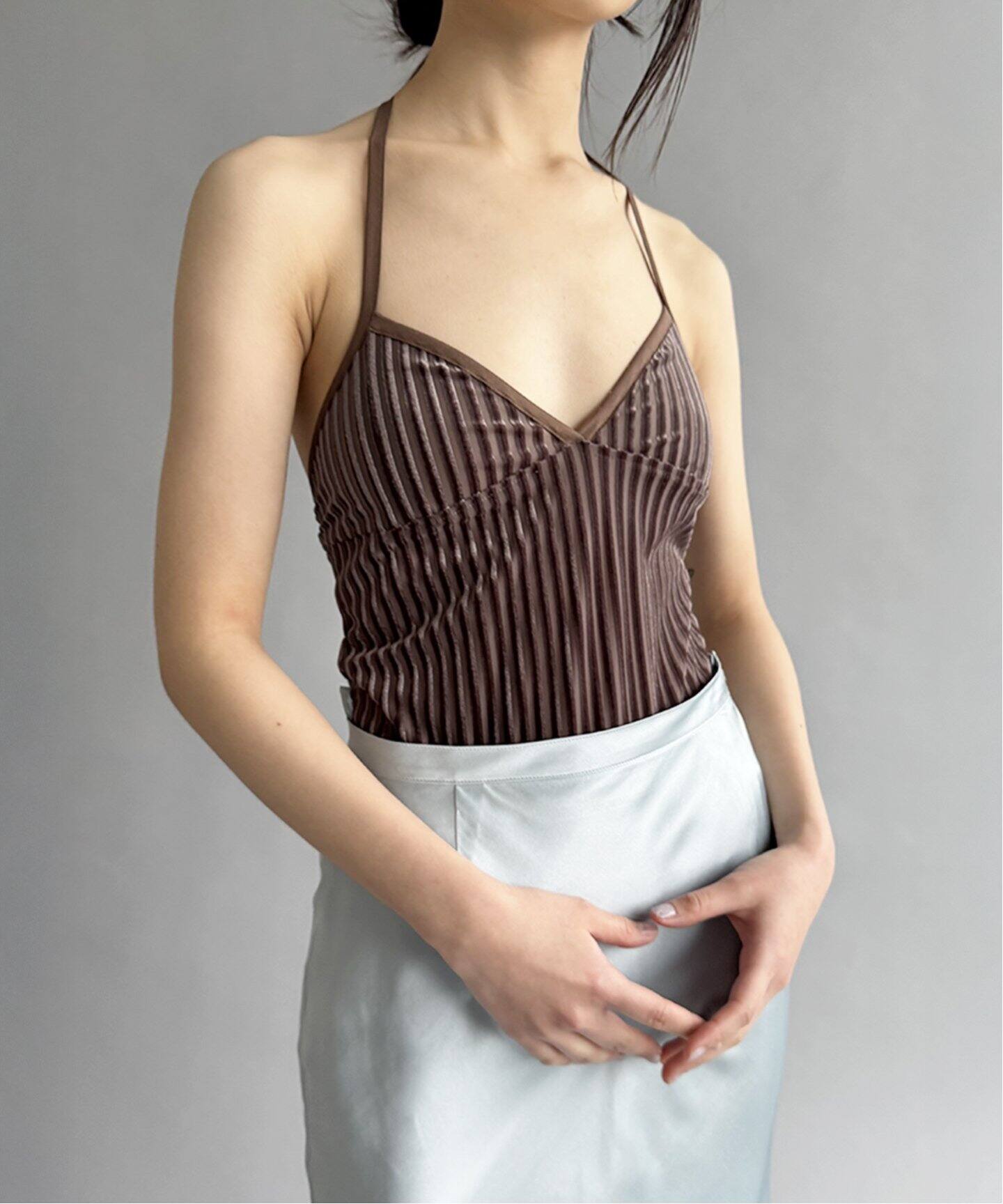 SIMONE WILD/シモーネ ワイルド】stripe bodysuit（Tシャツ 