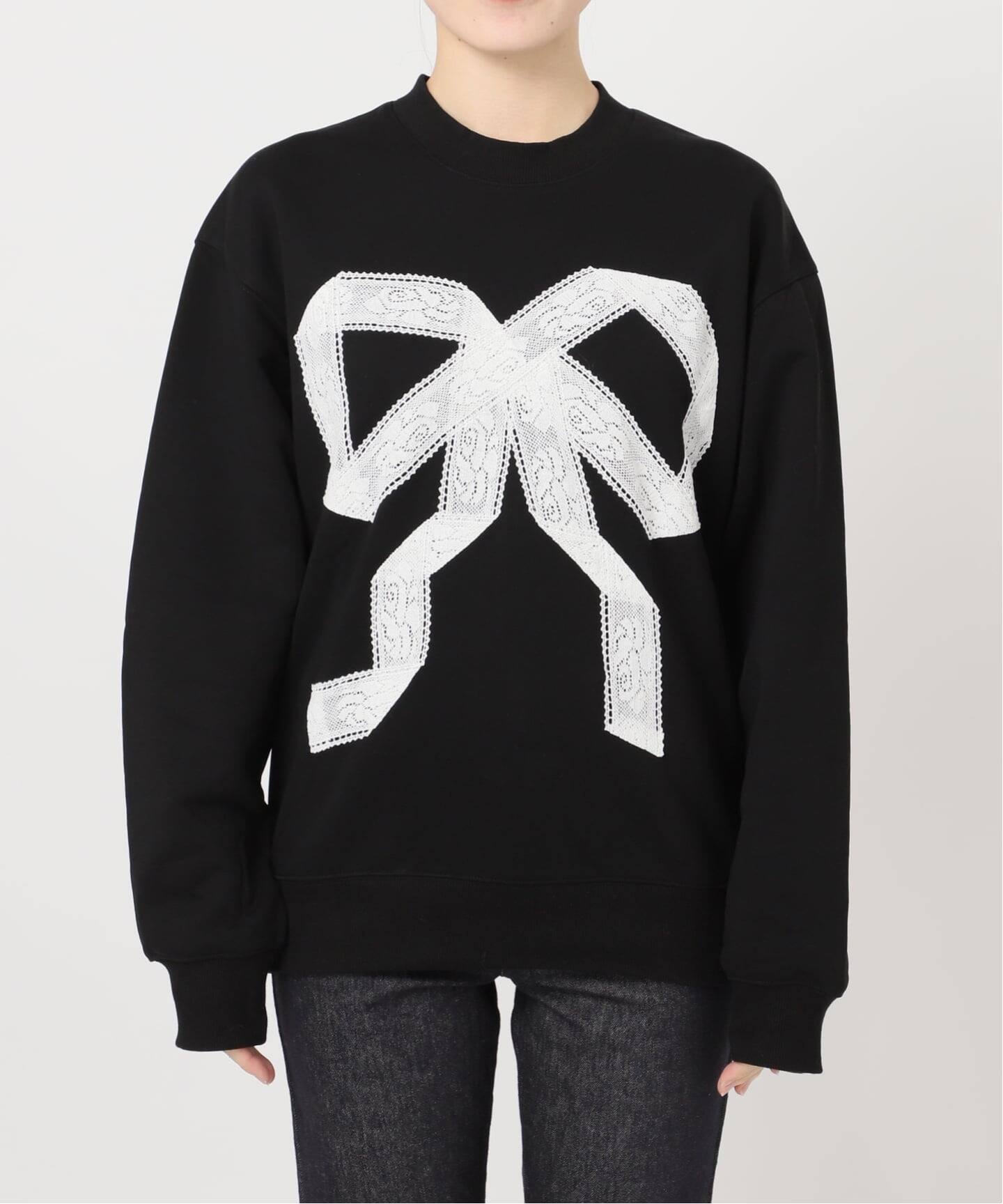 Yuhan Wang for LULU】lace bow sweatshirt（Tシャツ／カットソー
