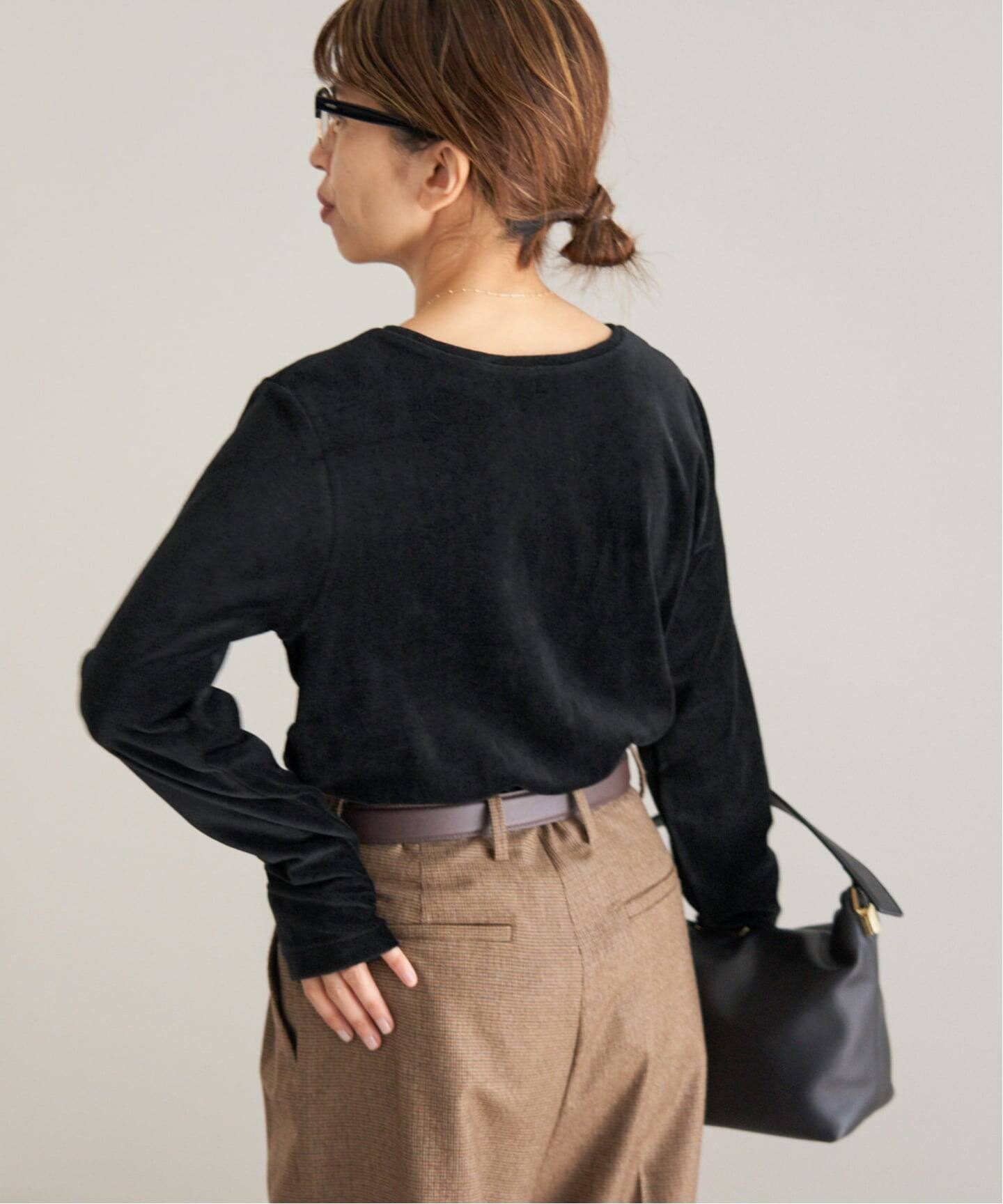 【新品】イエナ　IENA maison ワイドプルオーバー　Tシャツ Maison IENAベロアプルオーバー（Tシャツ／カットソー）｜IENA（イエナ