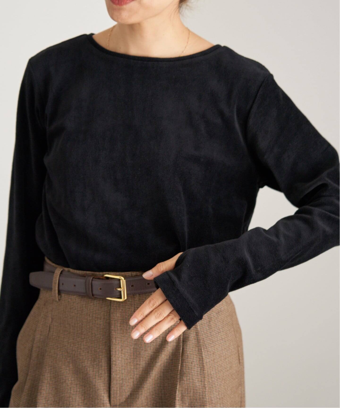 492t*美品 イエナ IENA コットンベロア フォルムプルオーバー コットンベロアスキッパープルオーバー（シャツ／ブラウス）｜IENA