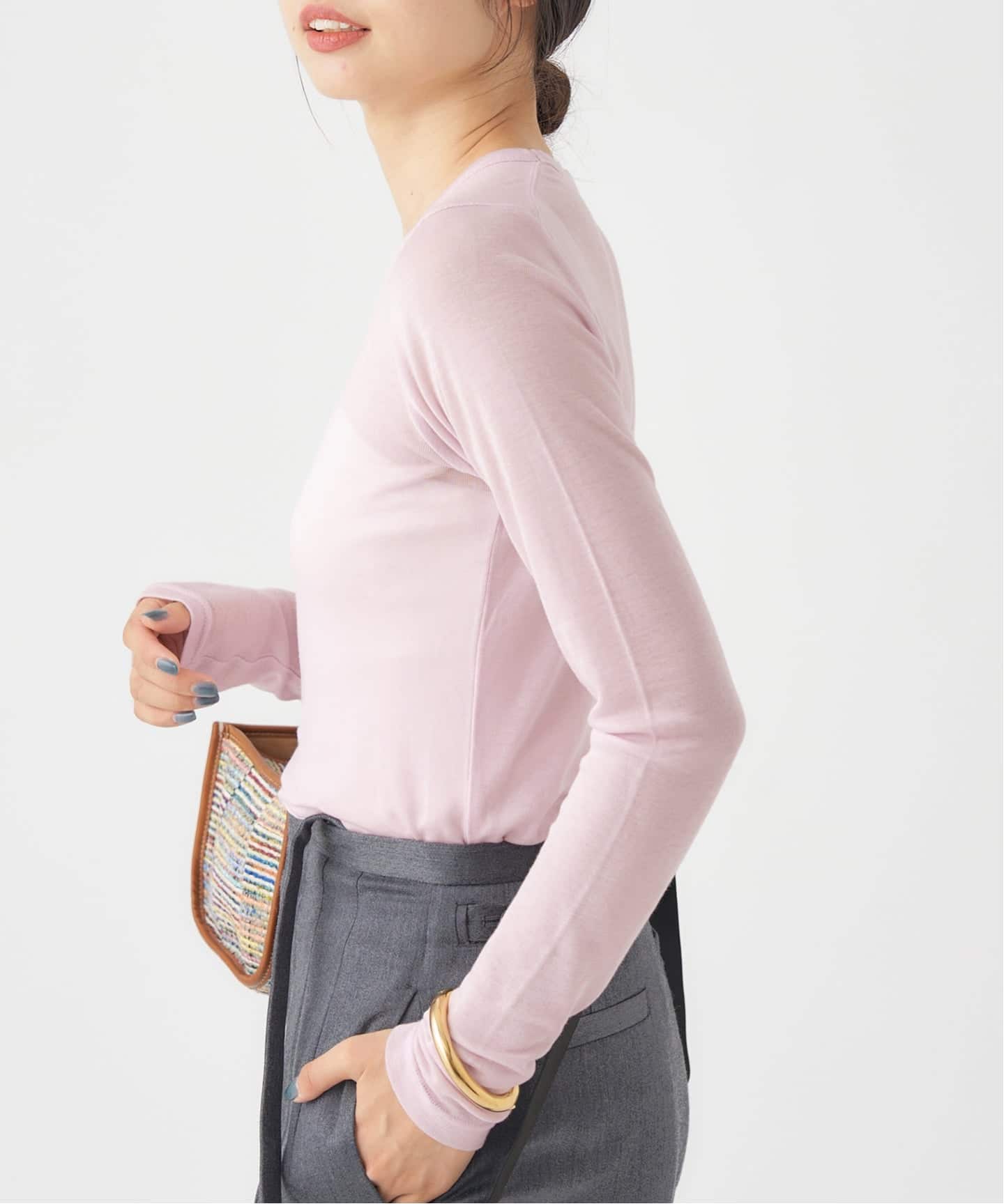 追加2》リヨセルカシミヤロングTシャツ（Tシャツ／カットソー）｜IENA