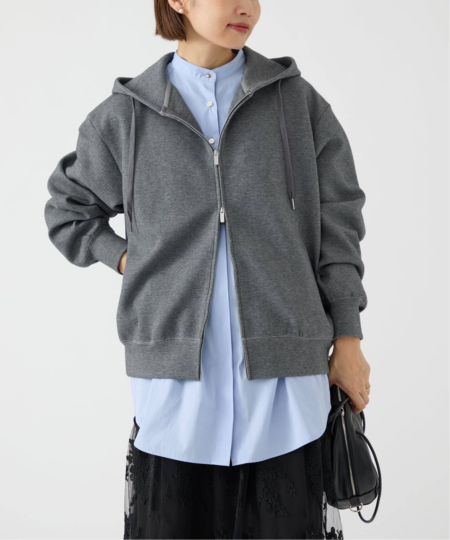 新品タグ付き★ IENA ダンボールニットジップアップフーディ　パーカー　イエナ 新品タグ付き☆ IENA ダンボールニットジップアップフーディ