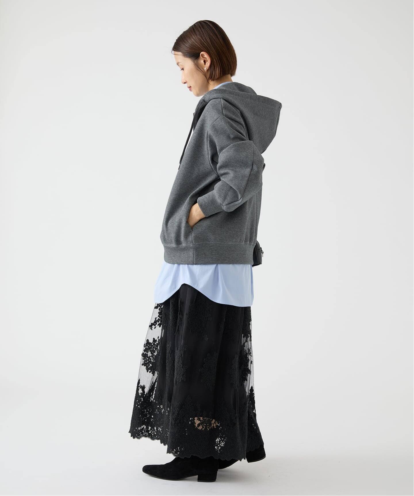 SALE★美品【IENA イエナ】ダンボールニットジップアップフーディ パーカー IENA イエナ ダンボールニットジップアップフーディ グレー パーカー