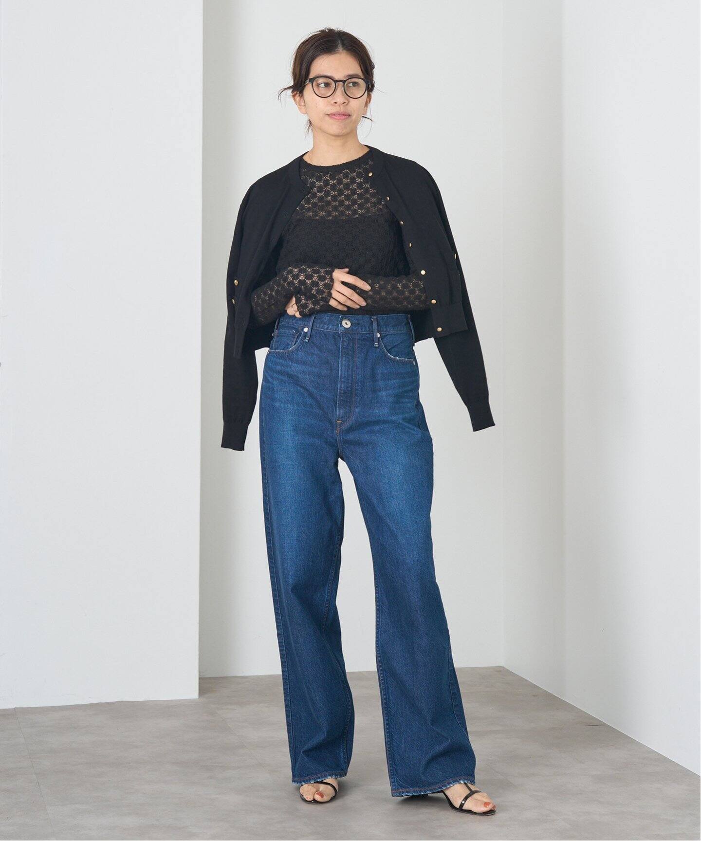イエナ 25SS Petiteフラワーレースプルオーバー カットソー 黒 Petiteフラワーレースプルオーバー（Tシャツ／カットソー）｜IENA