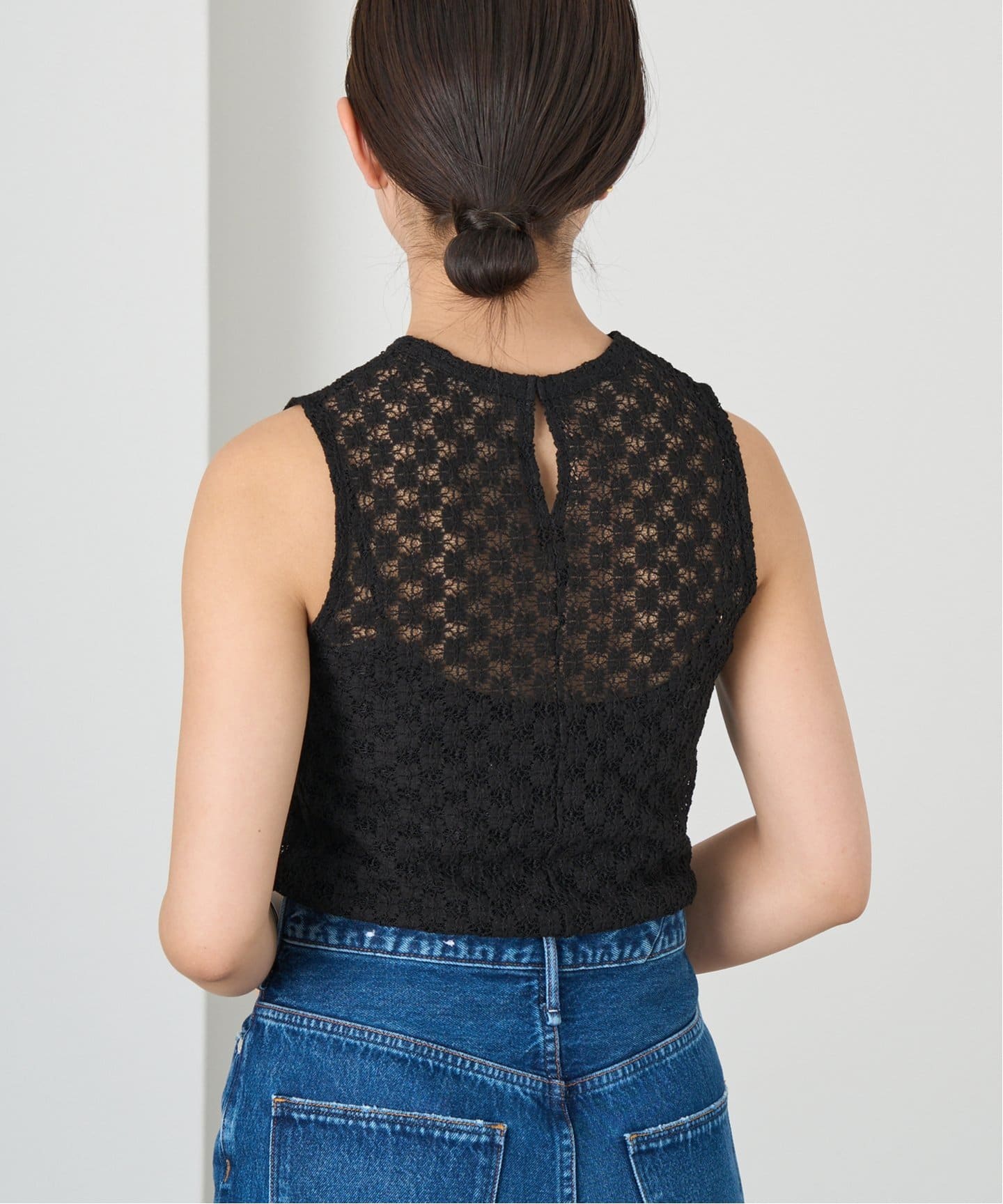 フラワーストレッチレースプルオーバー（Tシャツ/カットソー