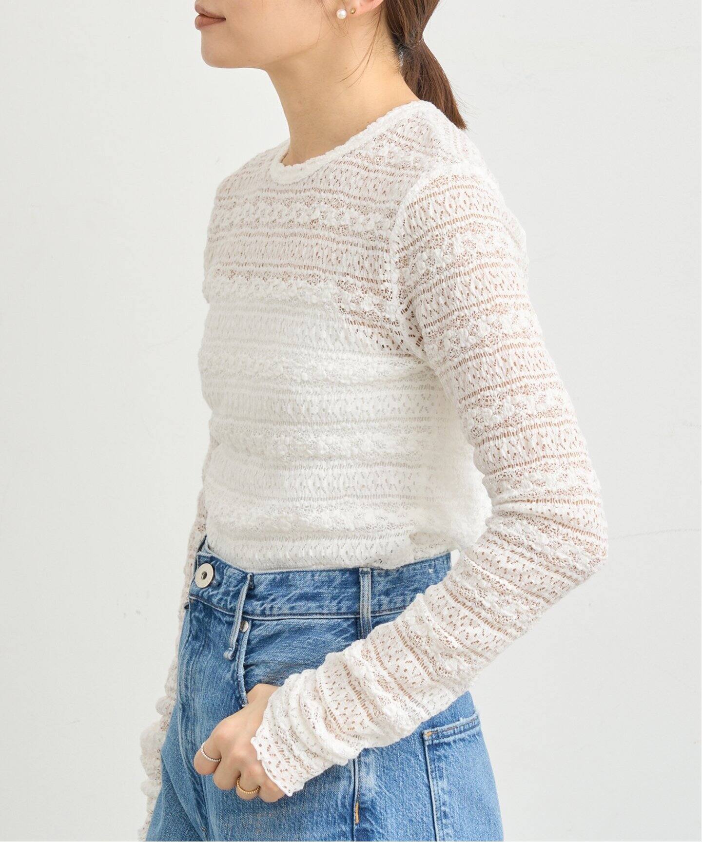 フラワーストレッチレースプルオーバー（Tシャツ／カットソー）｜IENA  