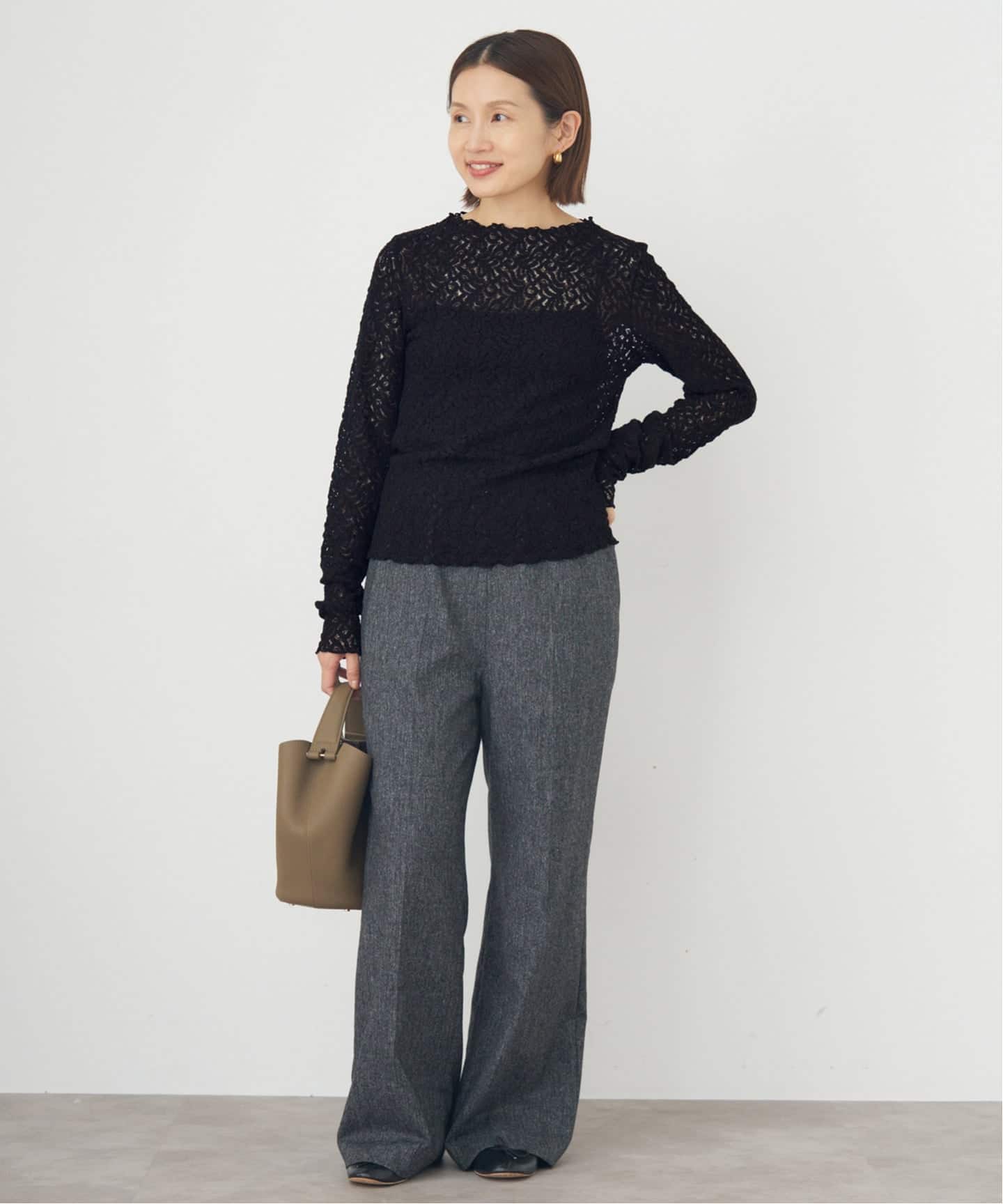 リーフレース ボトルネックプルオーバー（Tシャツ／カットソー）｜IENA