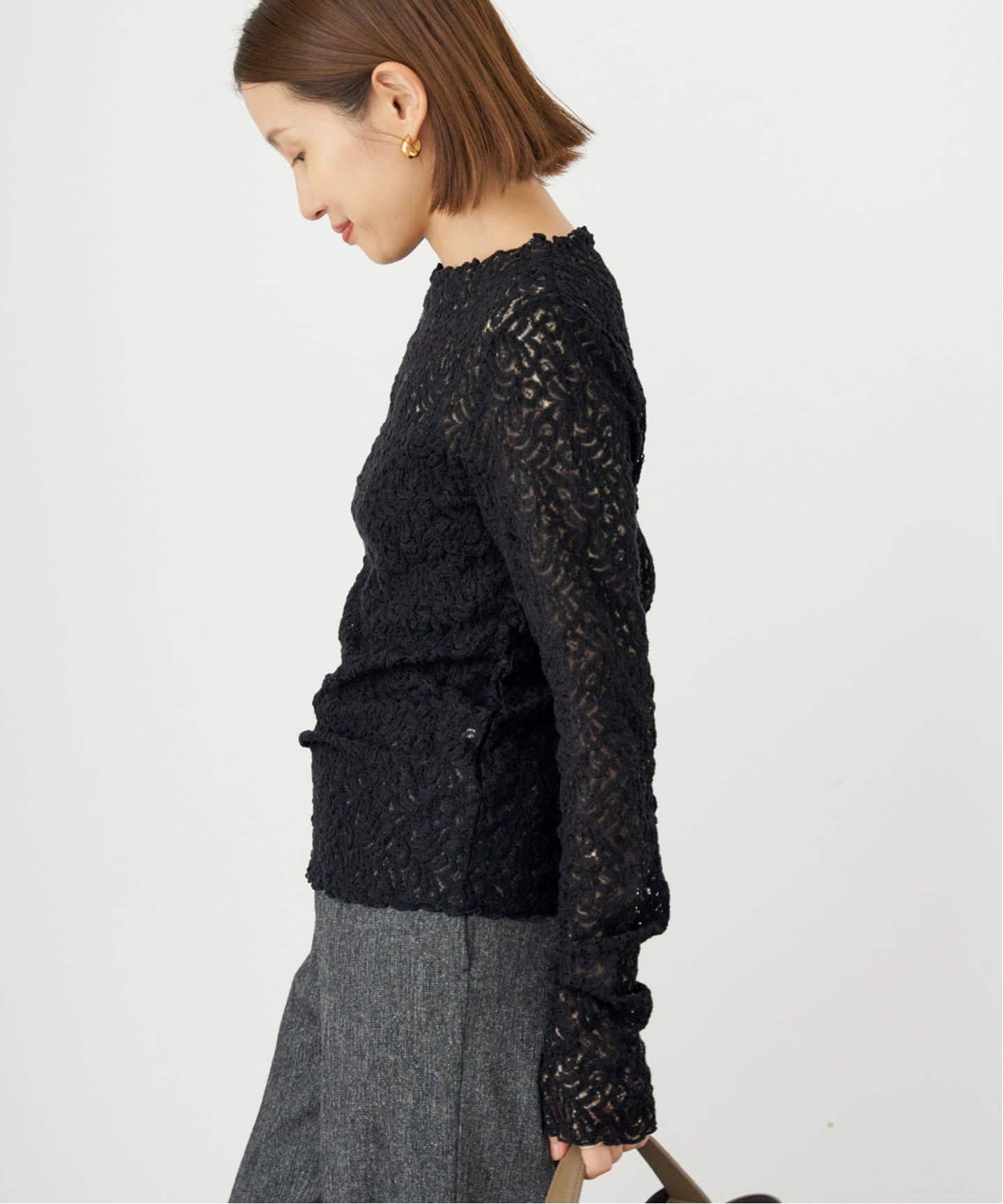 リーフレース ボトルネックプルオーバー（Tシャツ／カットソー）｜IENA