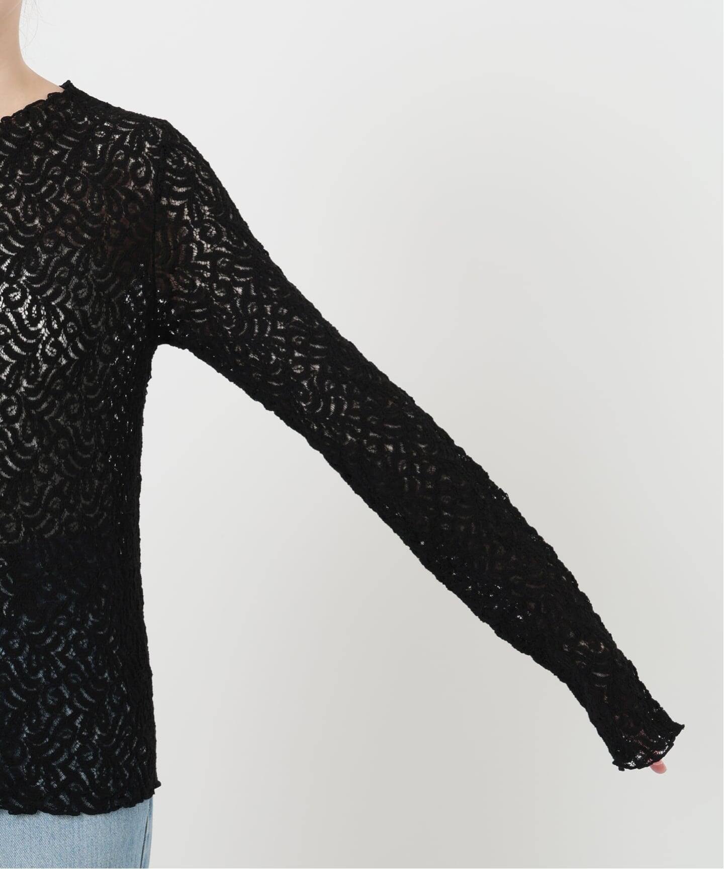 イエナ　新品　リーフレースボトルネックプルオーバー リーフレース ボトルネックプルオーバー（Tシャツ／カットソー）｜IENA