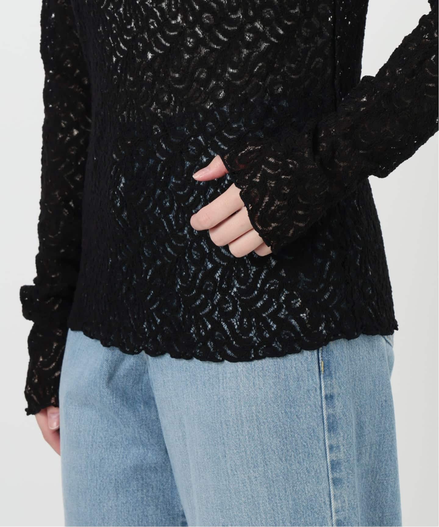 リーフレース ボトルネックプルオーバー（Tシャツ／カットソー）｜IENA