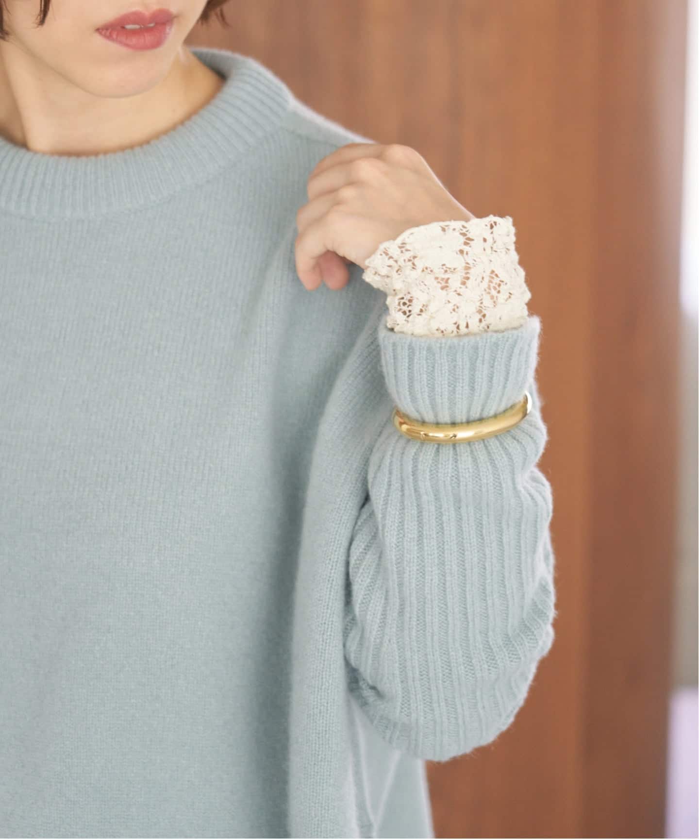 IENA イエナ flower ストレッチレース ペプラムプルオーバー 2025 Flowerストレッチレース ペプラムプルオーバー（Tシャツ