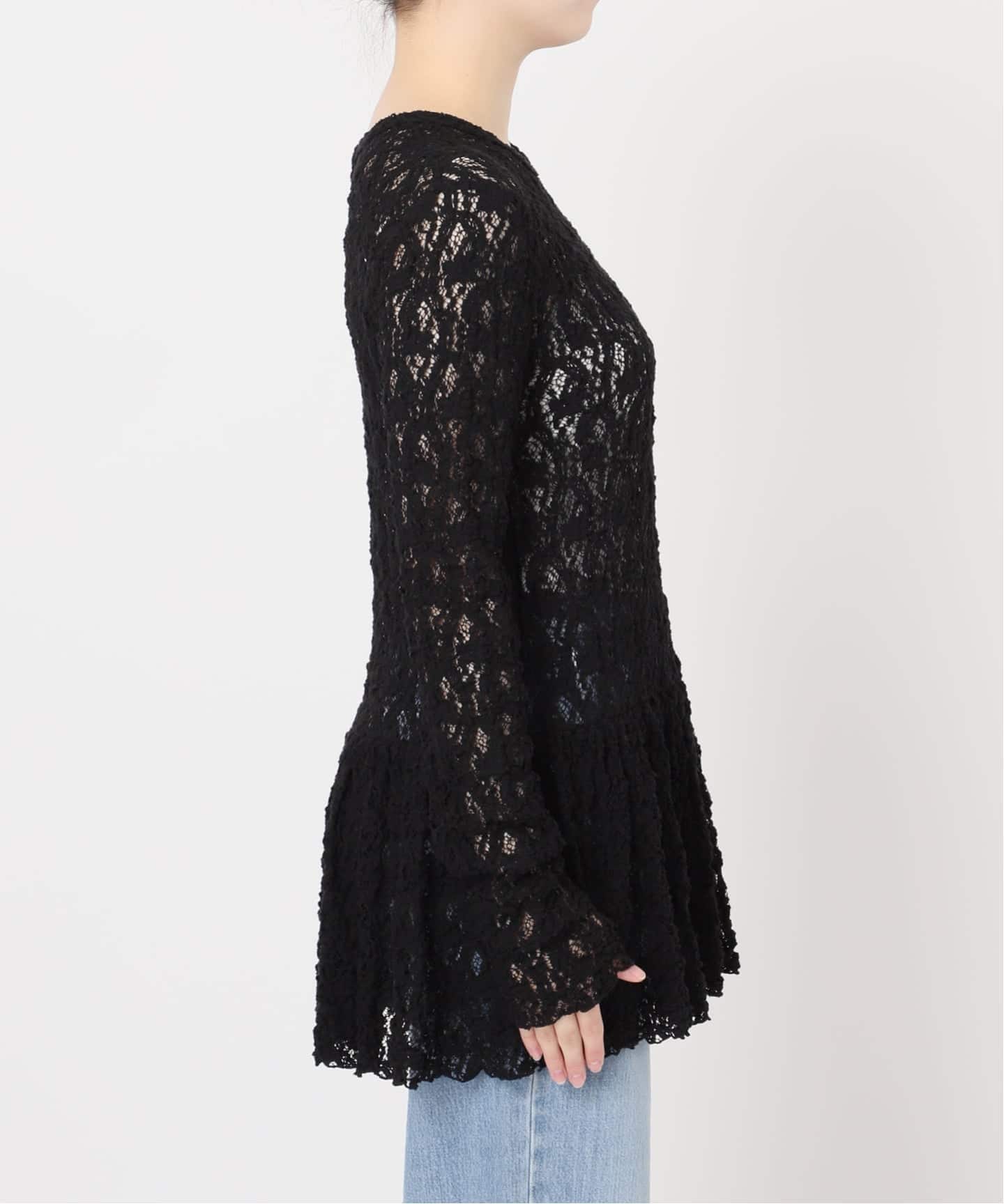 イエナ　Flowerストレッチレース プルオーバー 追加予約》Flowerストレッチレースプルオーバー（Tシャツ