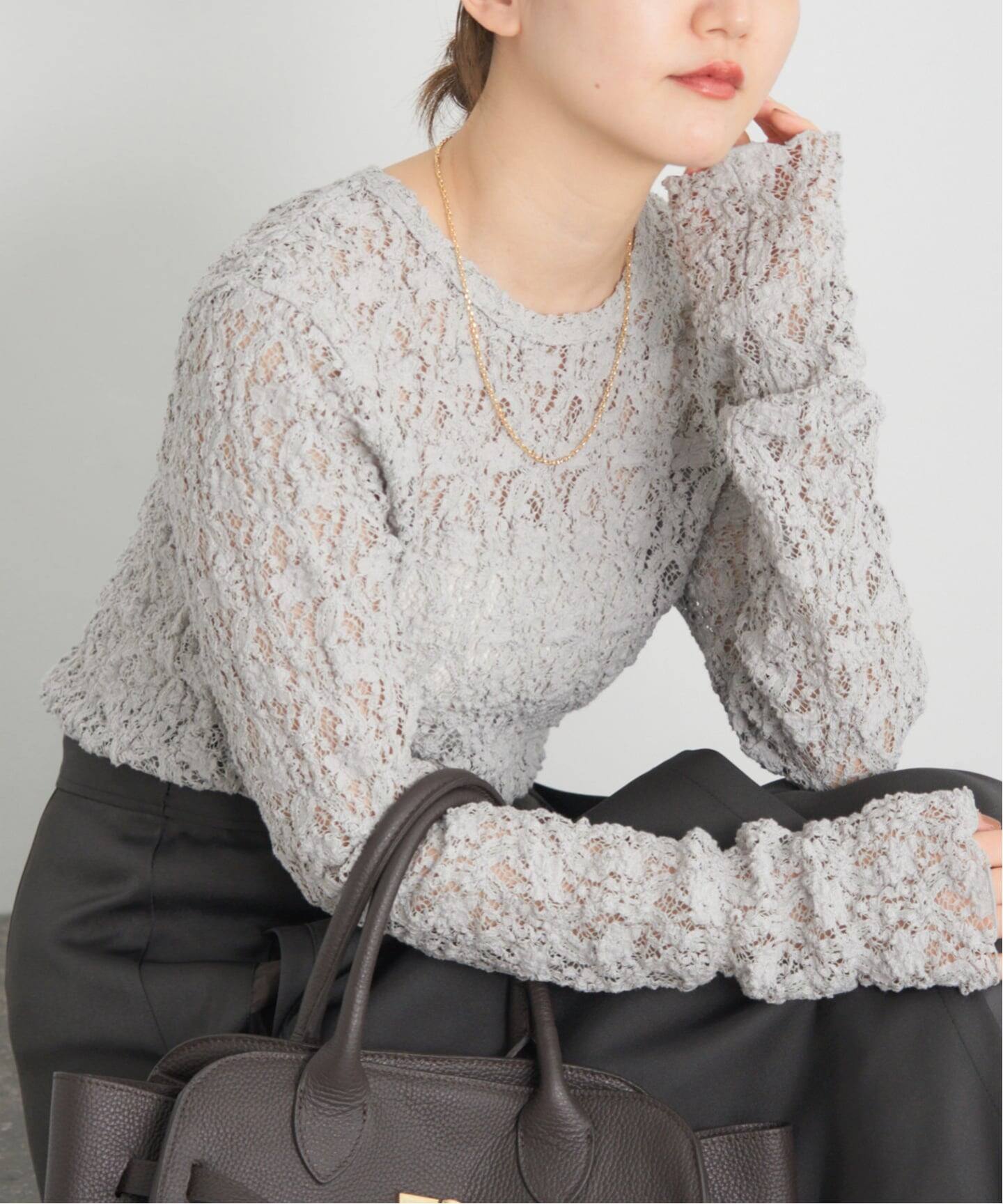 Flowerストレッチレースプルオーバー（Tシャツ／カットソー）｜IENA 
