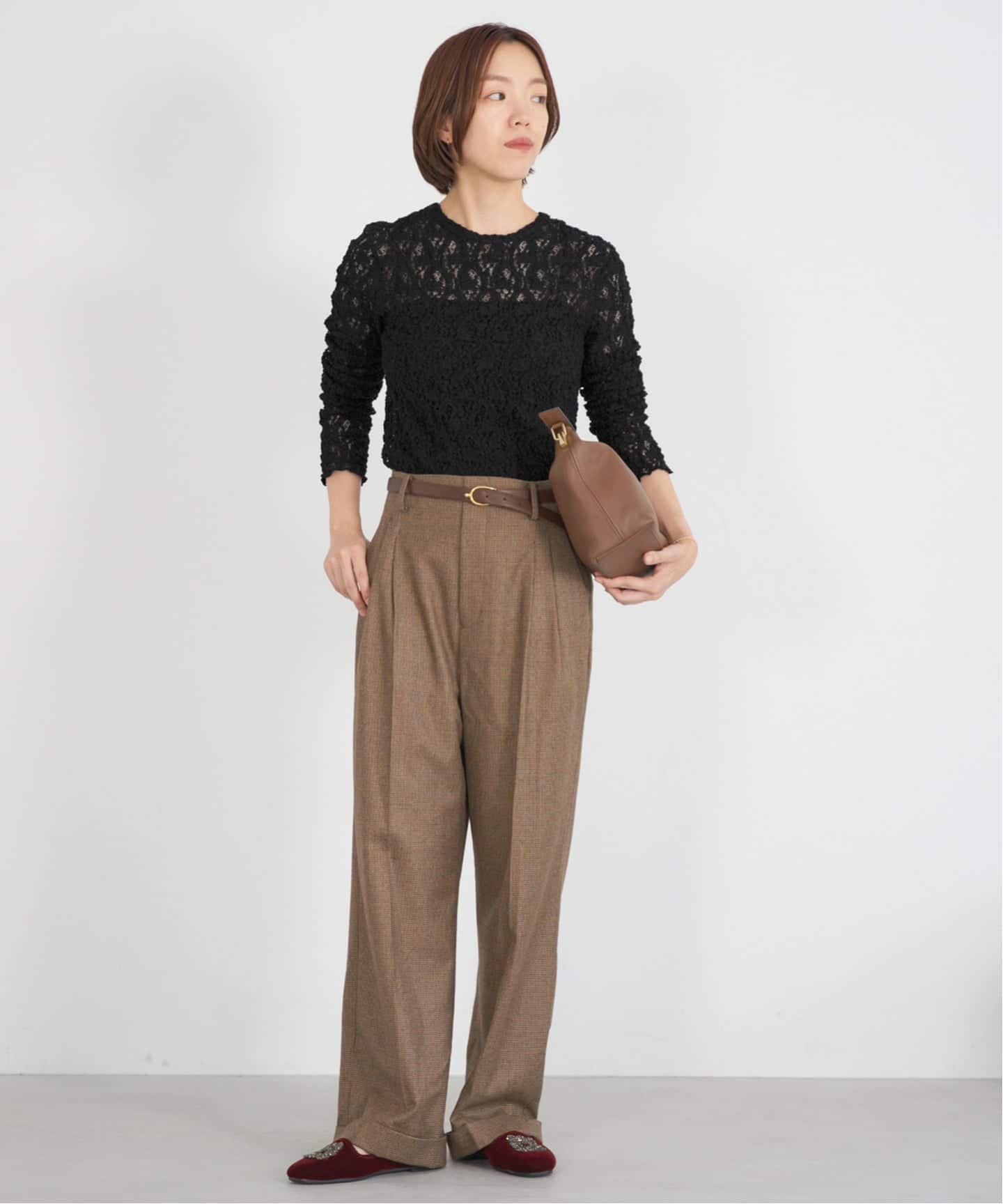 追加予約》Flowerストレッチレースプルオーバー（Tシャツ