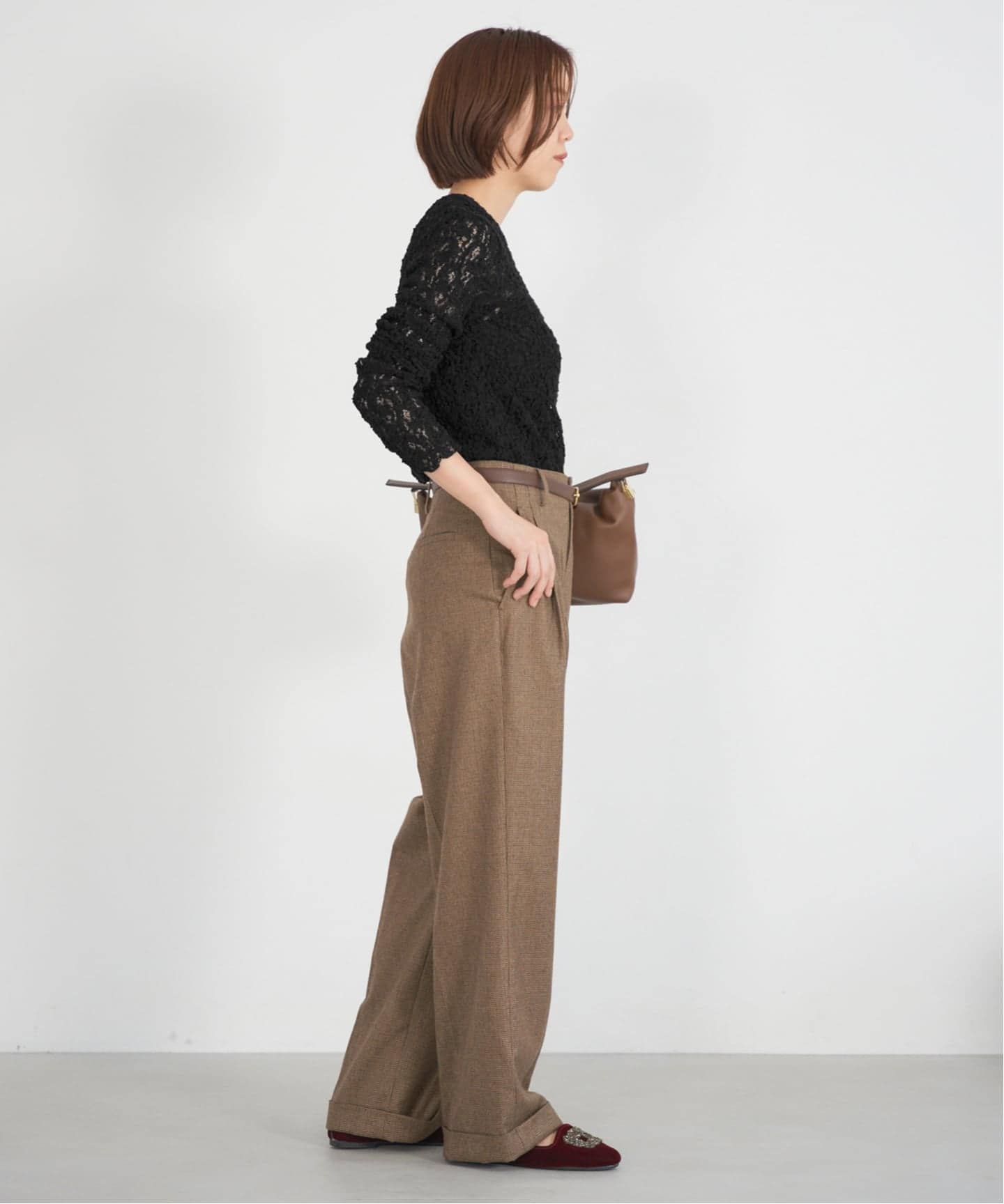 追加予約》Flowerストレッチレースプルオーバー（Tシャツ